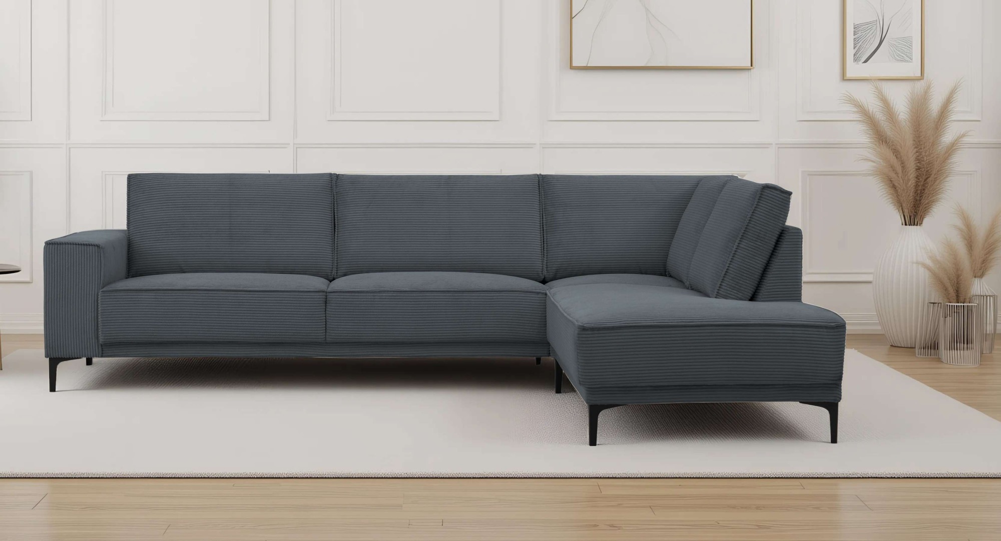 GOODproduct Ecksofa "OLAND L-Form, B: 289 cm, Skandi-Design" Struktur, Flachgewebe, Luxus-Microfaser, Boucle