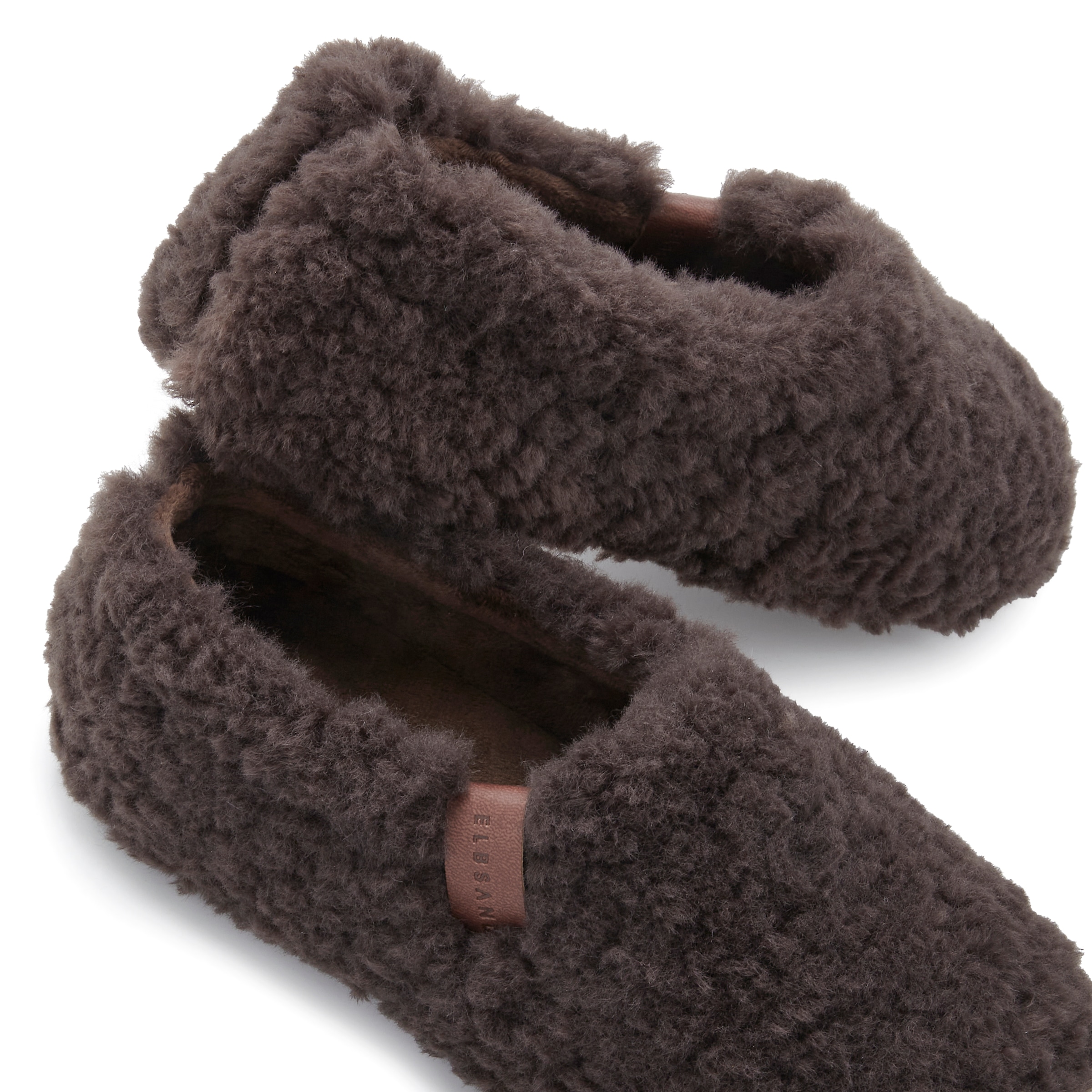 Elbsand Hausschuh, mit kuscheligem Fellimitat, Pantolette, Pantoffel, Hüttenschuh