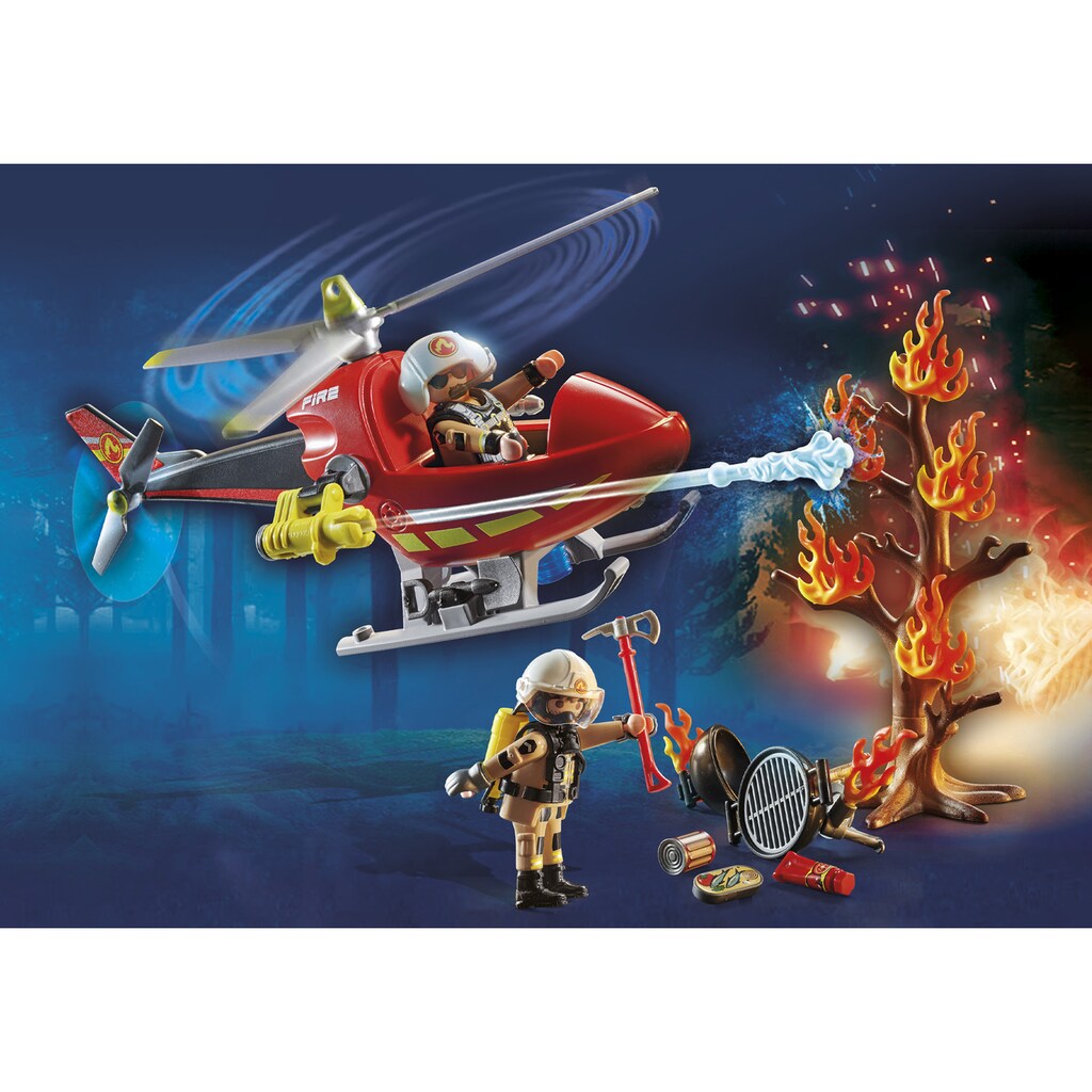 Playmobil® Konstruktions-Spielset »Feuerwehr-Hubschrauber (71195), City Action«, (57 St.)