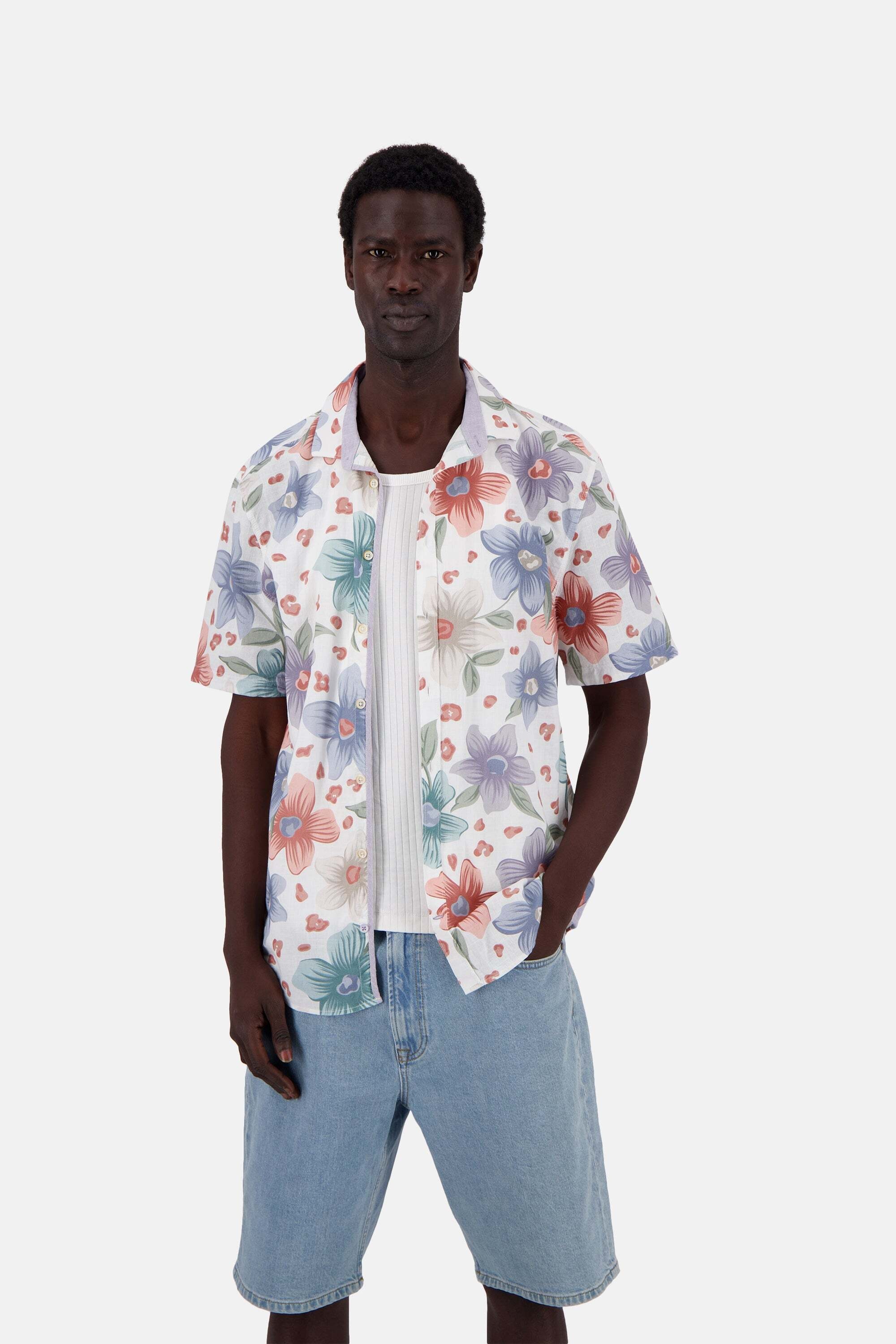 colours & sons Kurzarmhemd »colours & sons Kurzarmhemd Shirt-Printed«