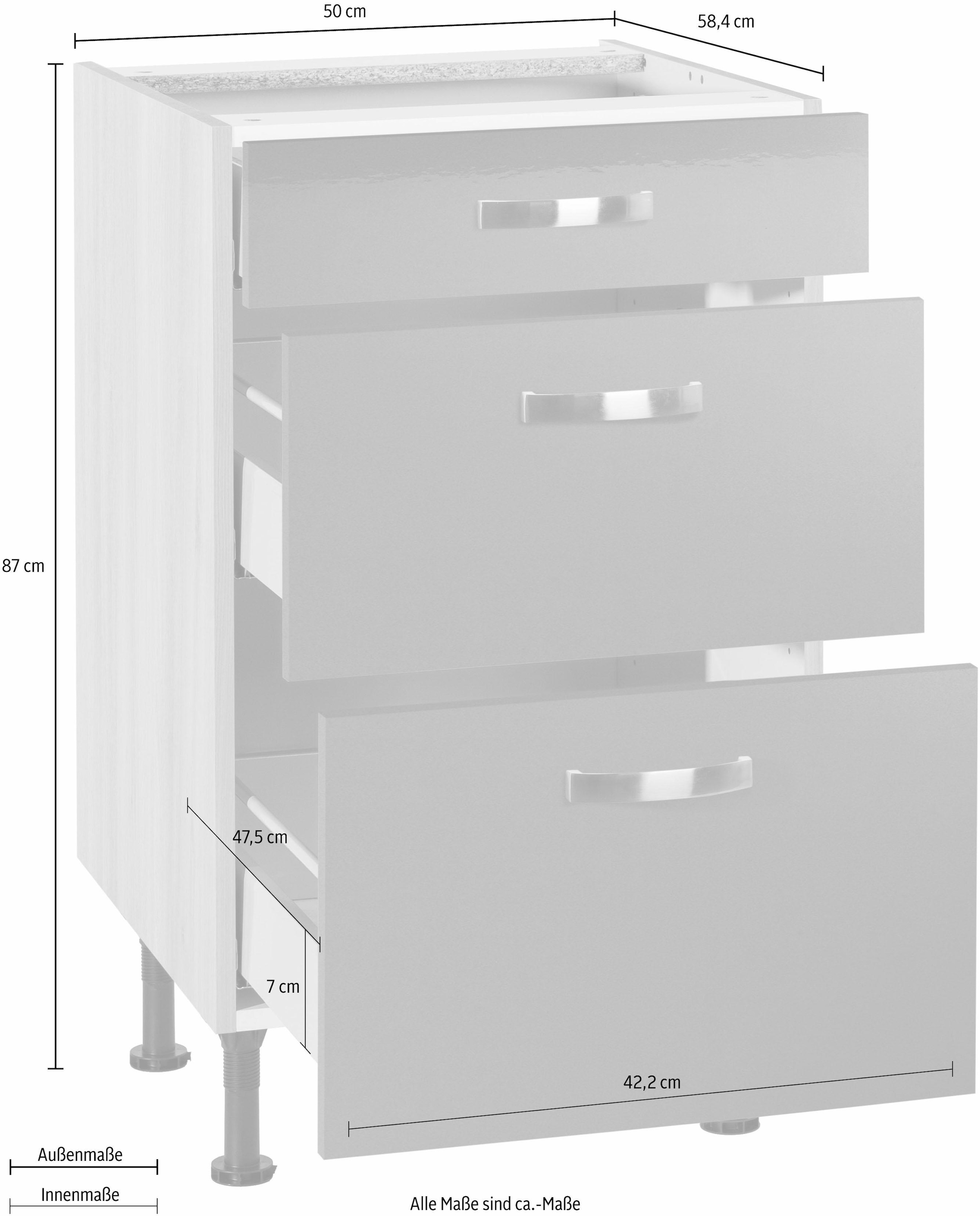 OPTIFIT Unterschrank »Cara«, Breite 50 cm, mit Vollauszügen und Soft-Close- Funktion online kaufen | Jelmoli-Versand
