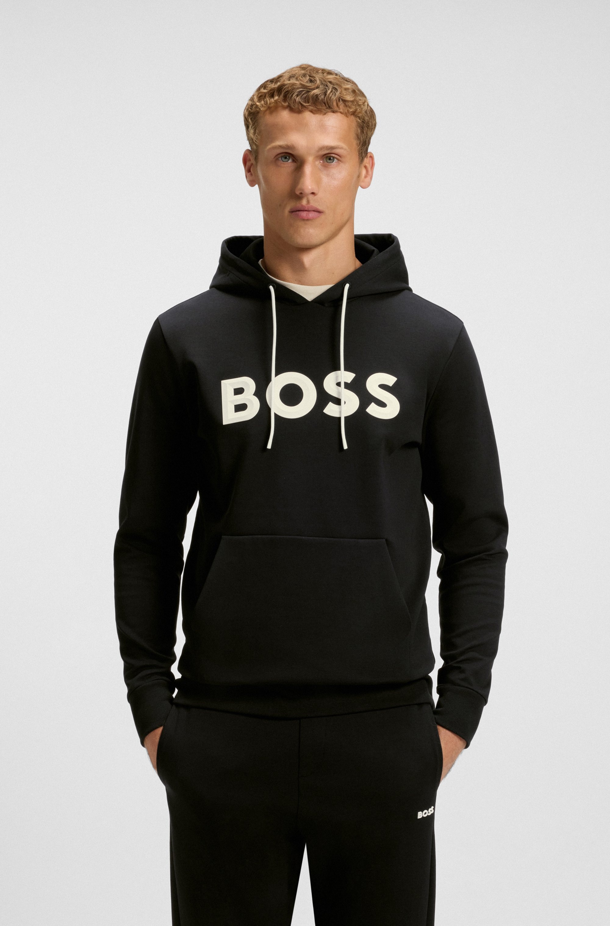 BOSS GREEN Kapuzensweatshirt »Soody Zone«, mit Kängurutasche, regular fit, Logodruck