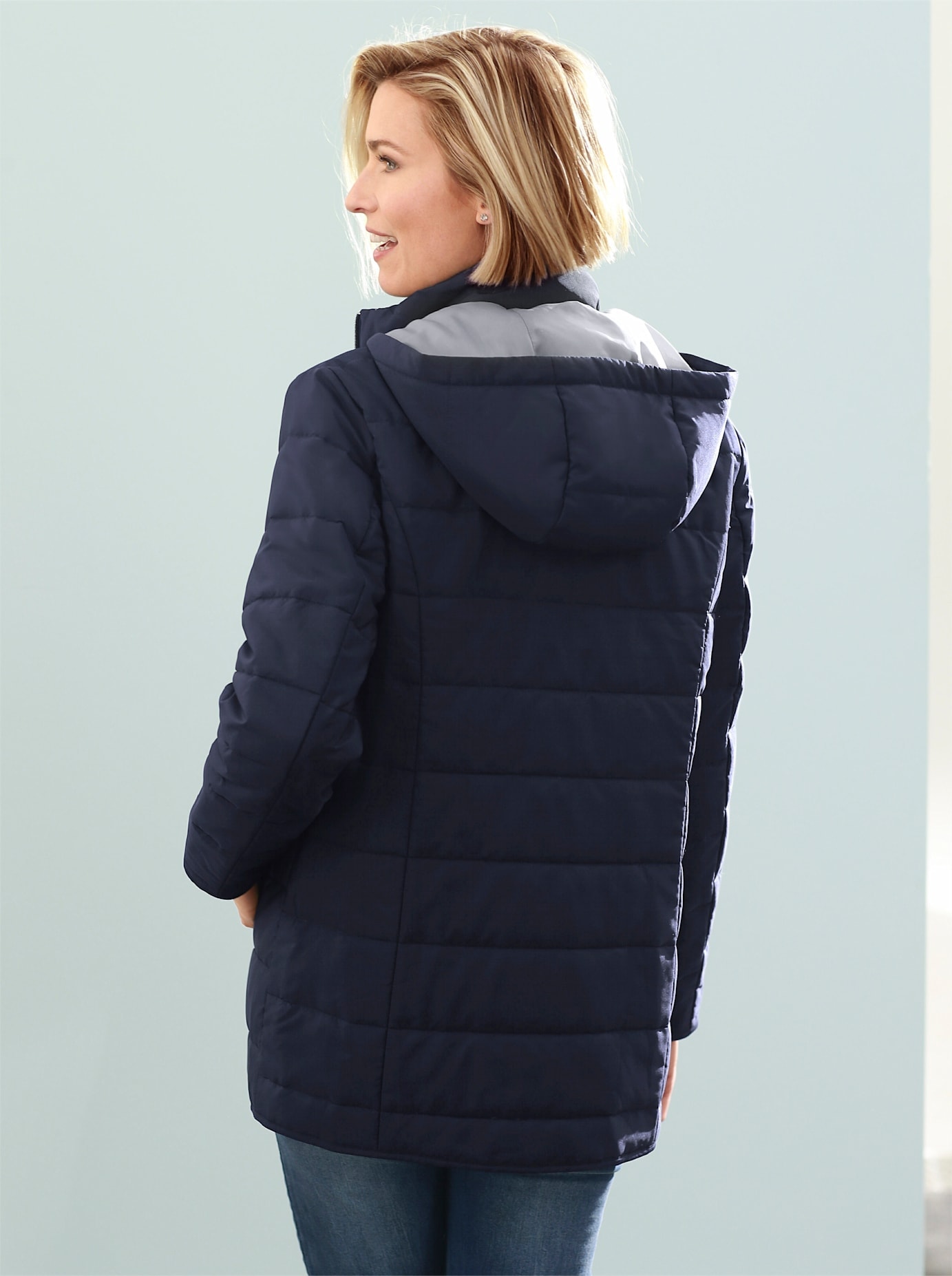 Classic Basics Steppjacke, mit Kapuze