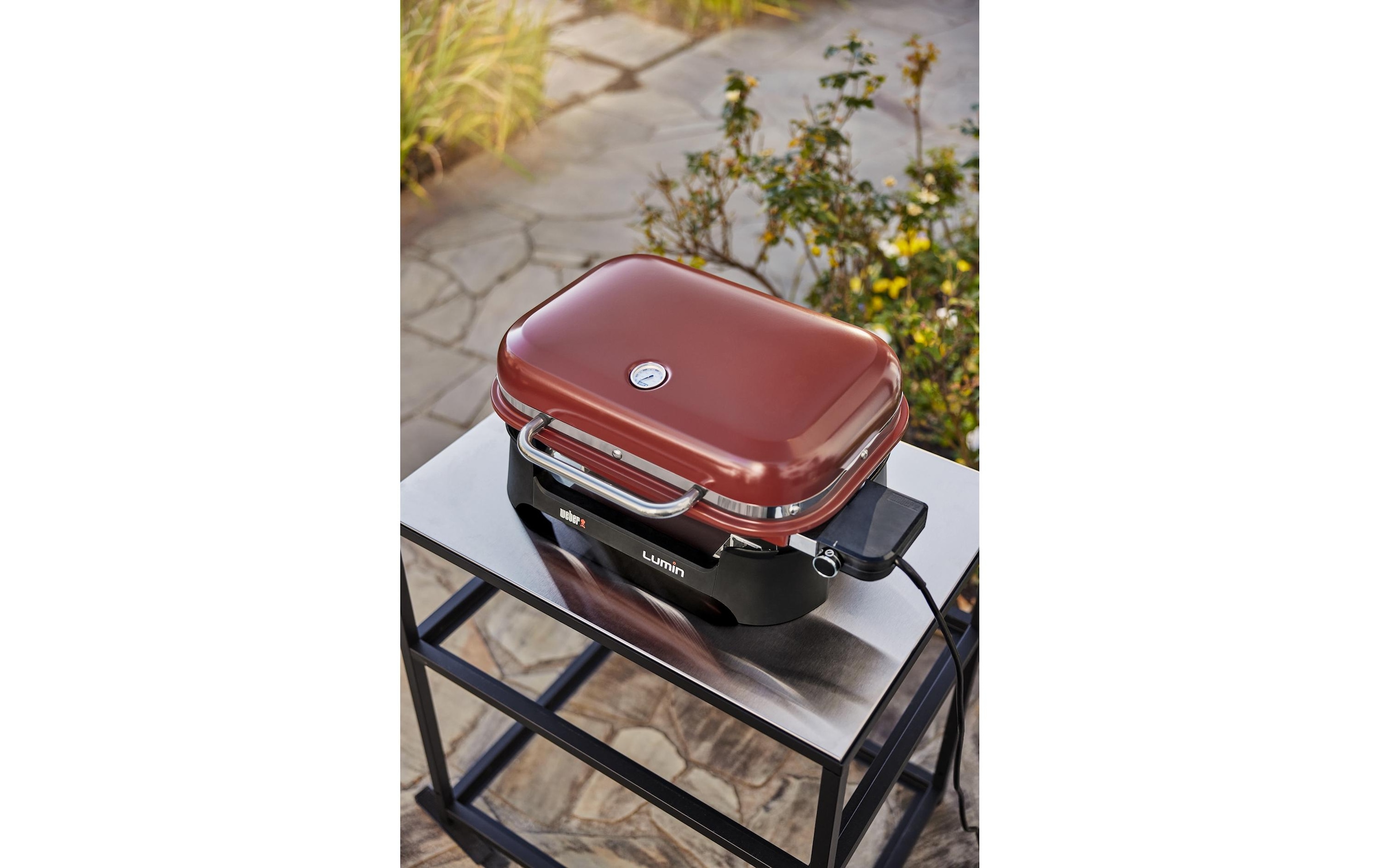 Weber Elektro-Standgrill »Lumin, Rot«, 2200 W