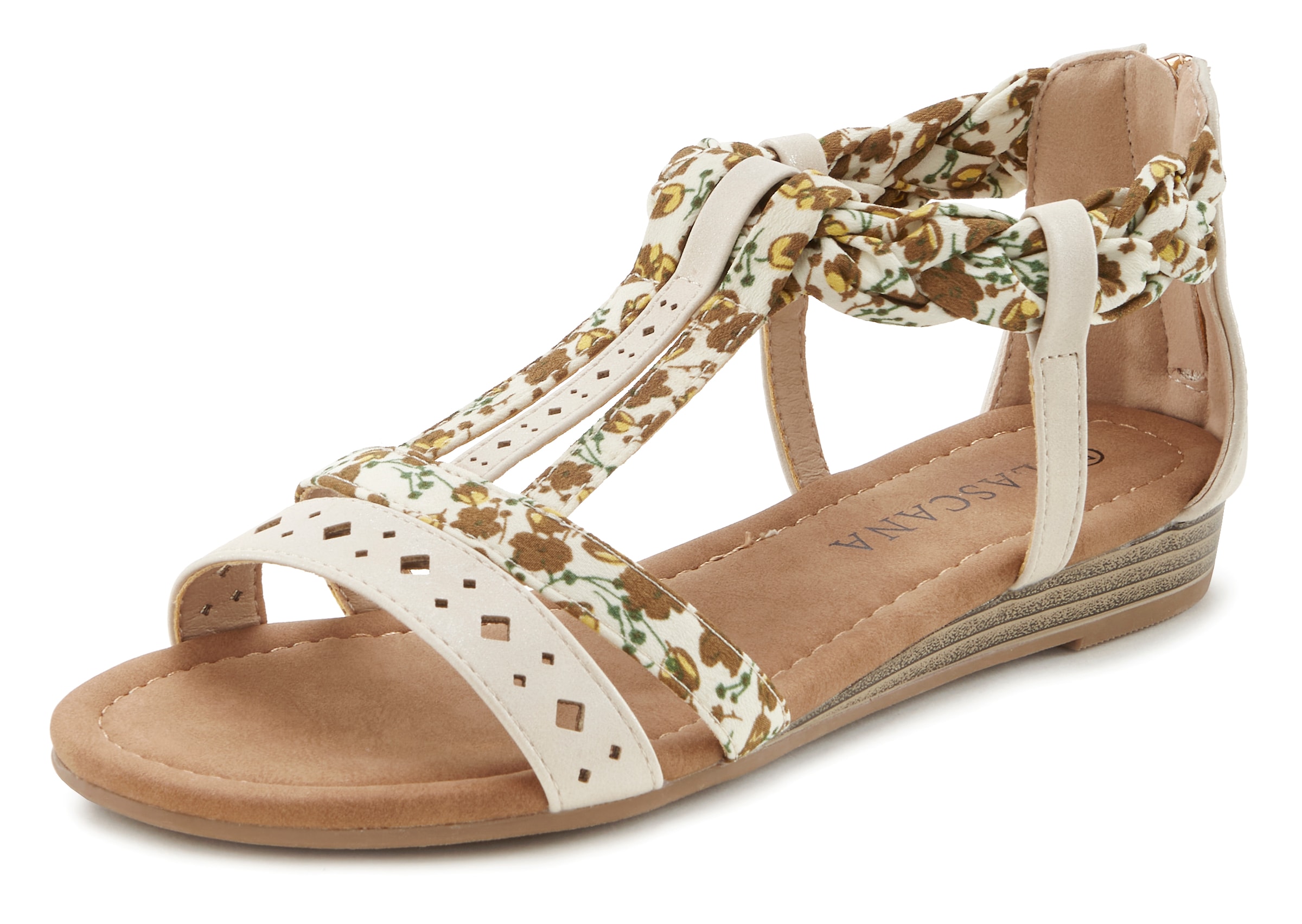 LASCANA Sandale »Sommerschuh«, Sandalette, Sommerschuh mit Riemchen im Festival-Look VEGAN