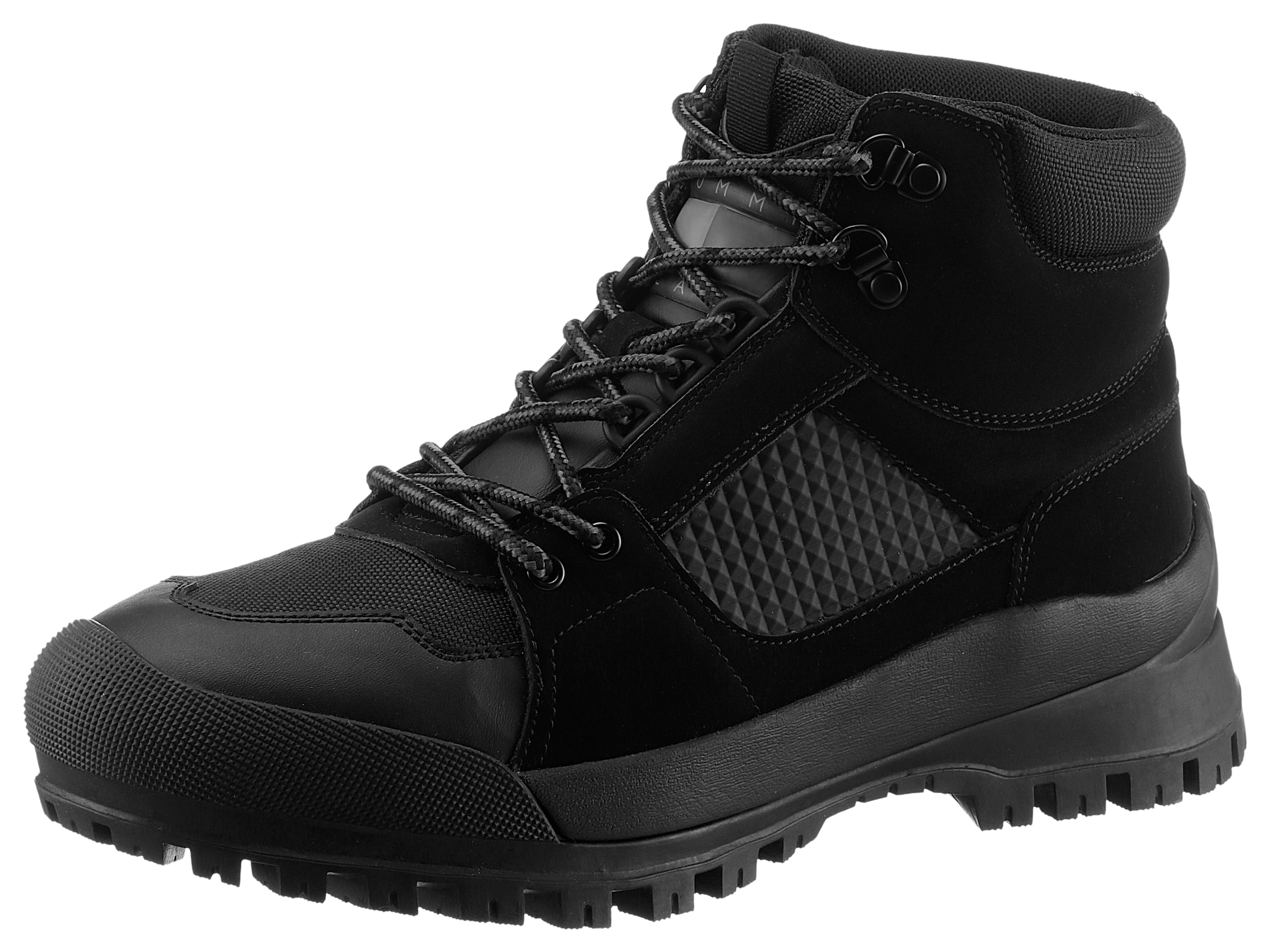 TOMMY JEANS Schnürstiefelette »TJM URBANS BOOT MID«, mit gepolstertem Schaftrand