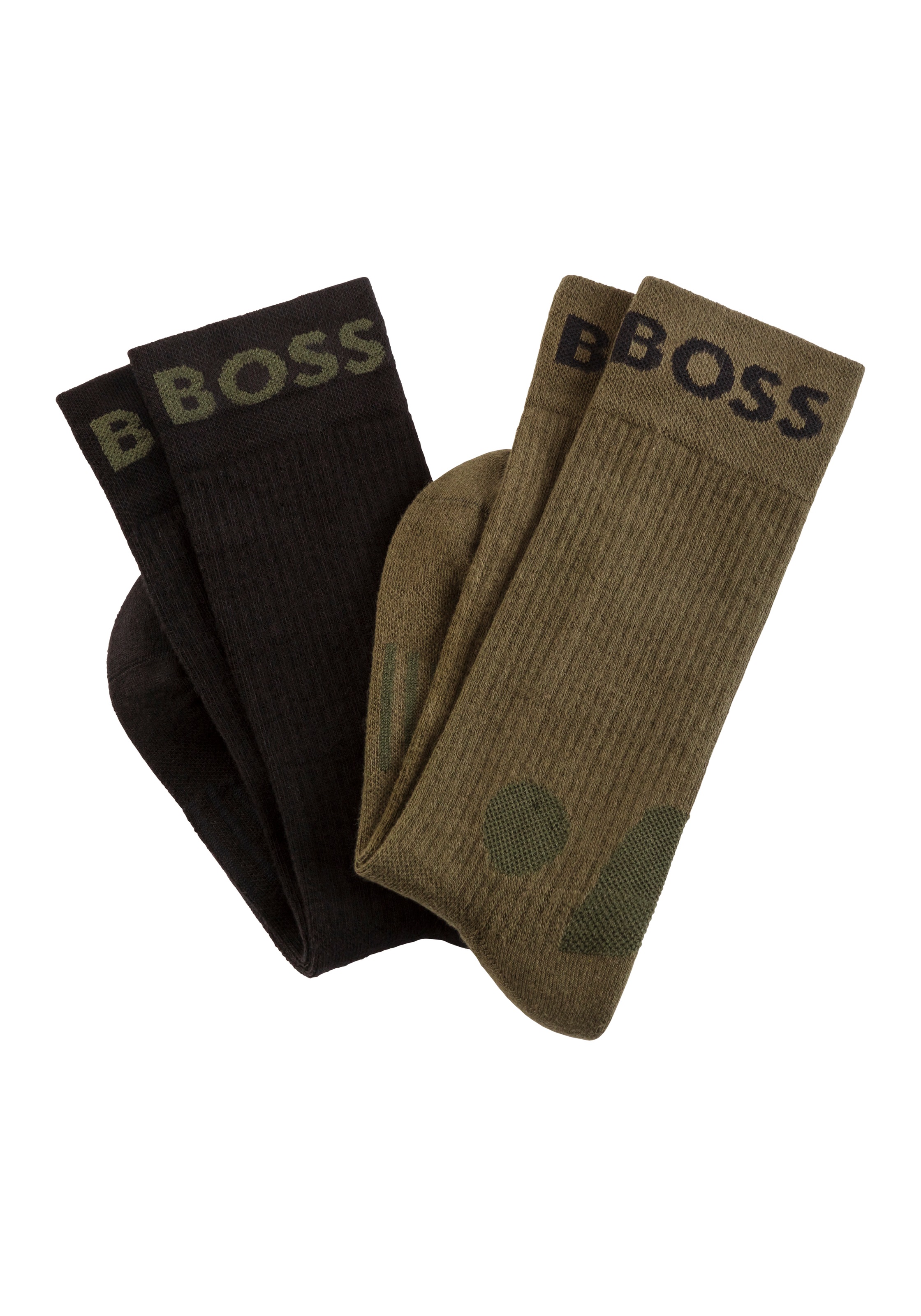 BOSS Freizeitsocken »2P RS Sport« Packung, 2er Pack, 2 Stk. tlg. mit grossem BOSS Logo-Schriftzug am Bund