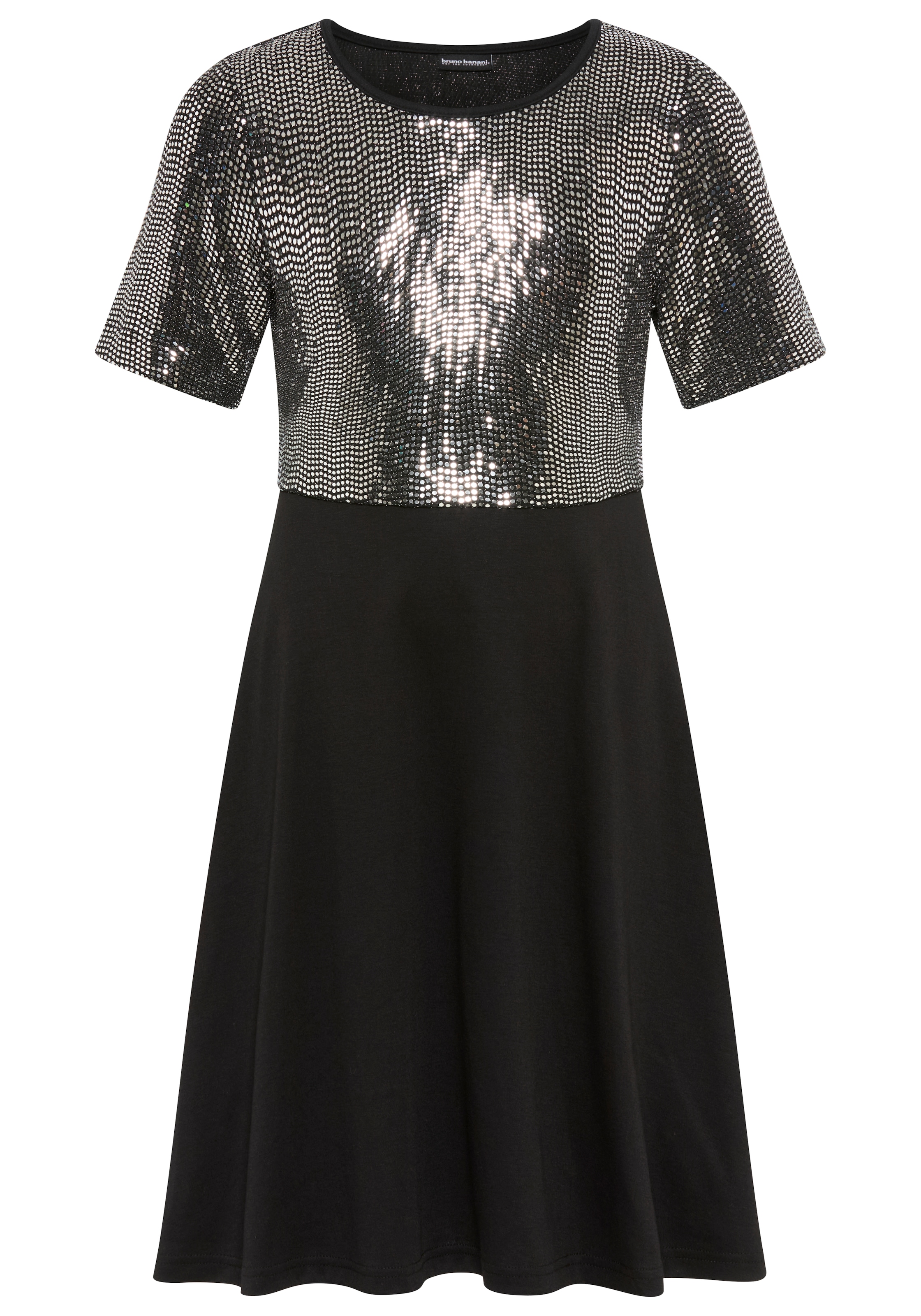 Bruno Banani Jerseykleid »Kleid in Pailletten-Optik«, NEUHEIT: BRUNO BANANI für TEENS! Shirtkleid in Pailletten-Optik