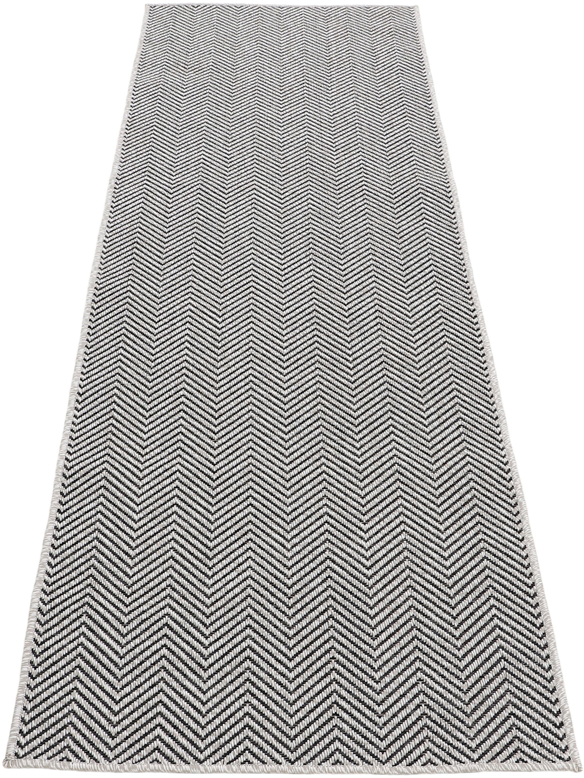 carpetfine Läufer »Boho 106«, rechteckig, 4 mm Höhe, robustes Flachgewebe, Sisal Optik, UV-beständig, Aussenbereich