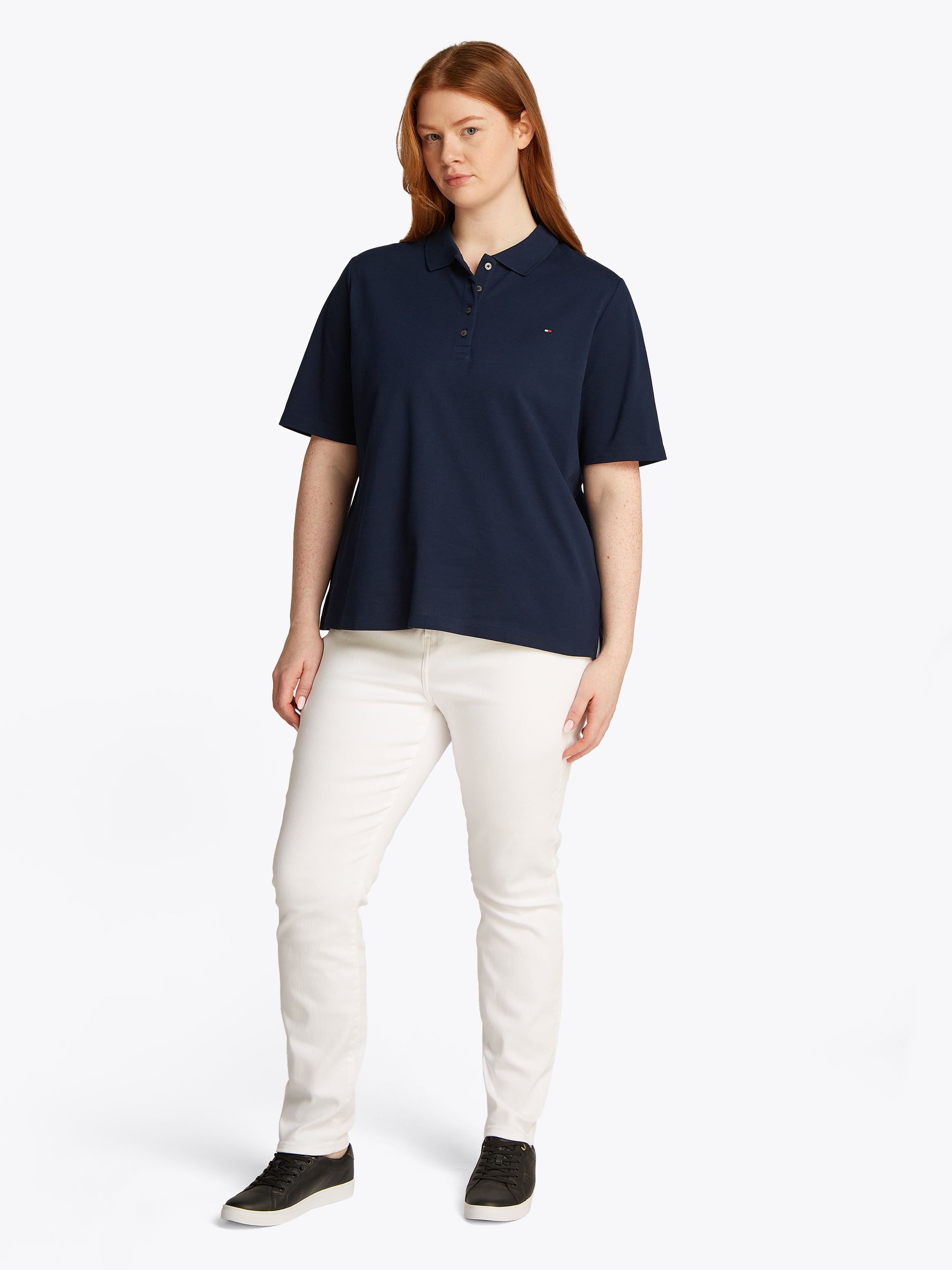 Tommy Hilfiger Curve Poloshirt »CRV 1985 REG PIQUE POLO SS«, in grossen Grössen