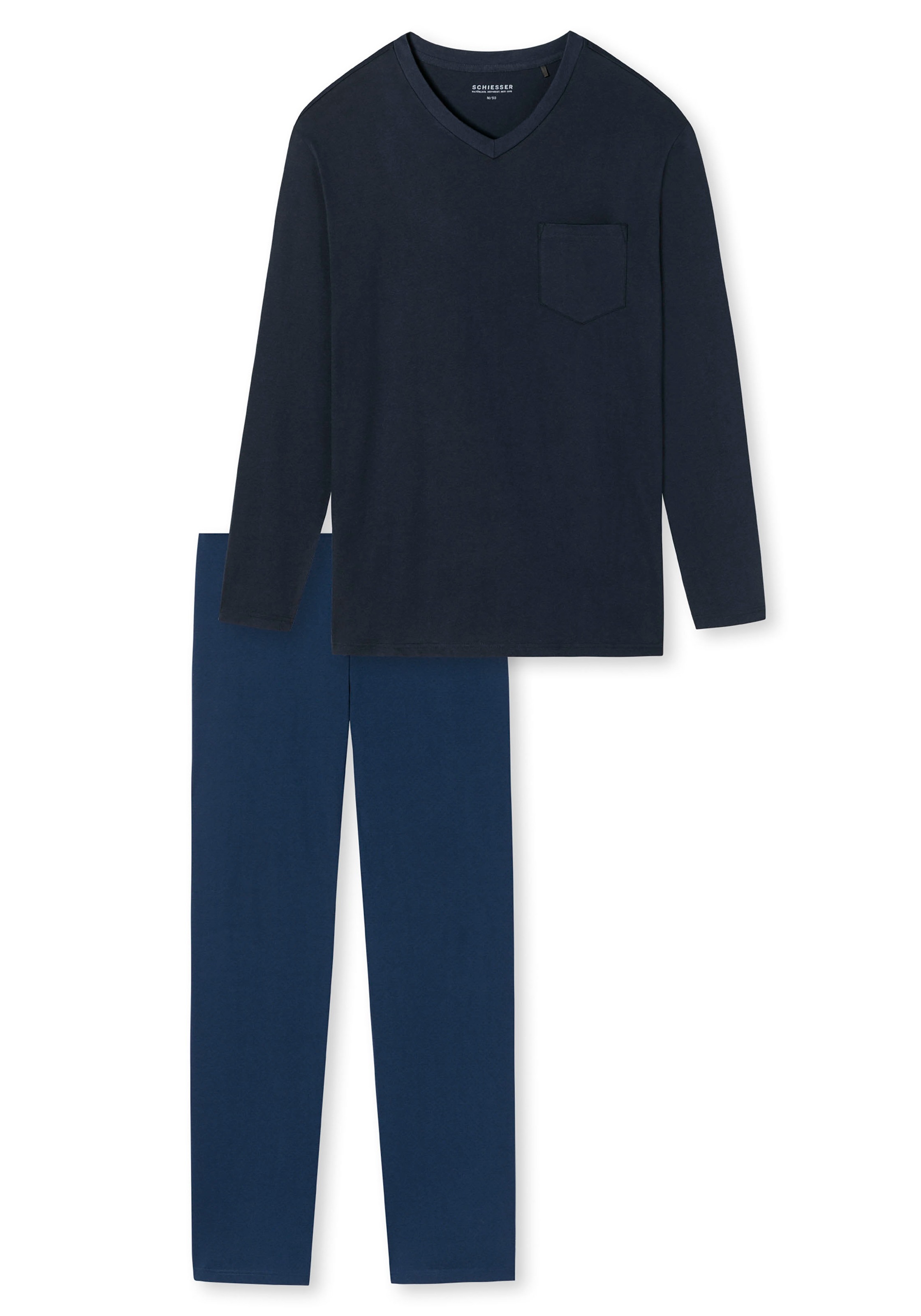 Schiesser Pyjama, (2 tlg., 1 Stück), mit V-Ausschnitt kaufen