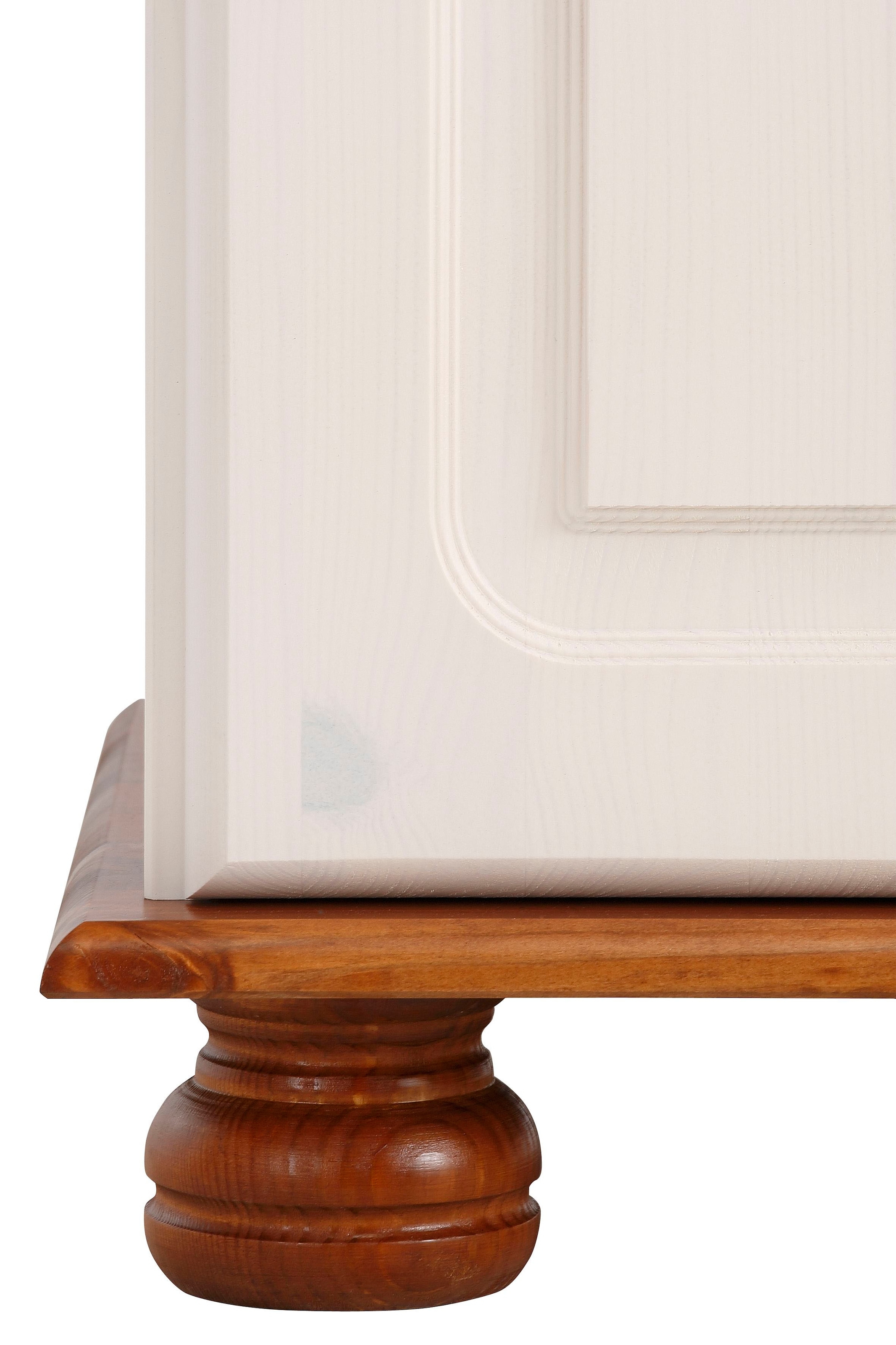 Home affaire Sideboard »Mette«, Kommode mit gefrästen, kugelförmigen Füssen, Breite 80 cm