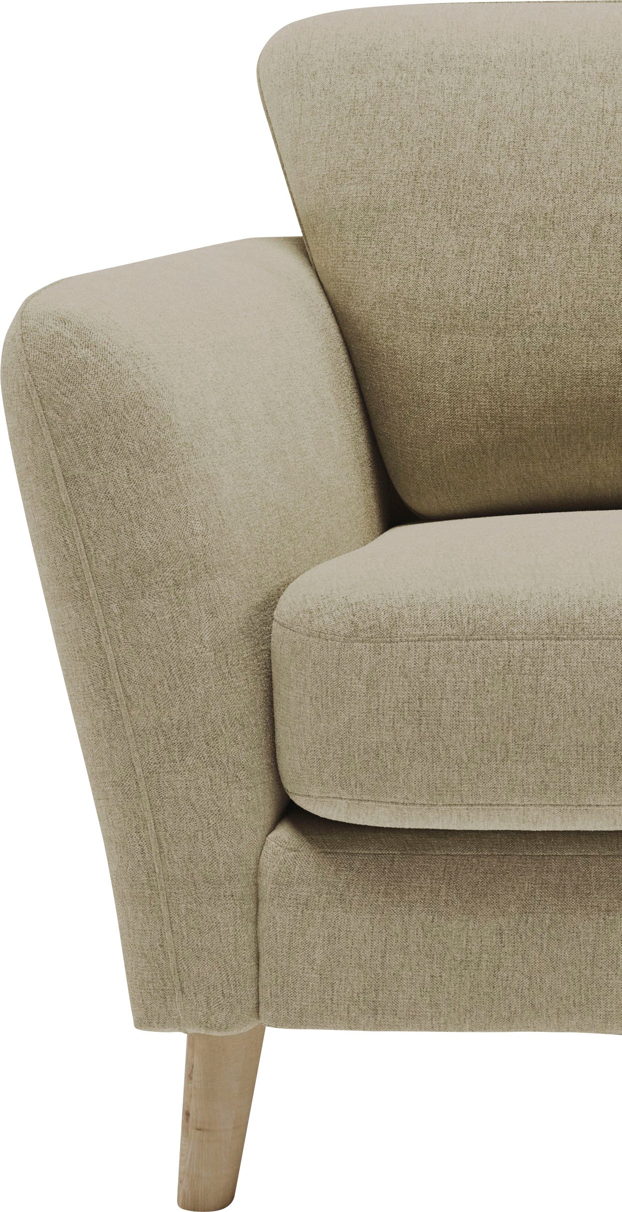 Home affaire 2-Sitzer »MARSEILLE Kompaktsofa 170 cm, Cord, Flachgewebe, Struktur, Webstoff«, Massivholzbeine Eiche, Landhausstil, Wellenunterfederung