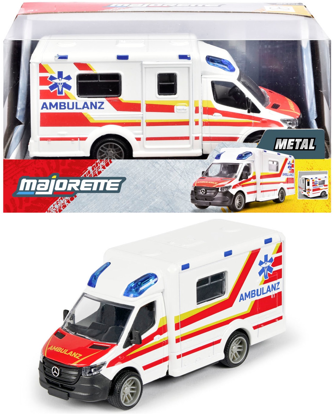 majORETTE Spielzeug-Krankenwagen "Mercedes-Benz Sprinter Ambulance"