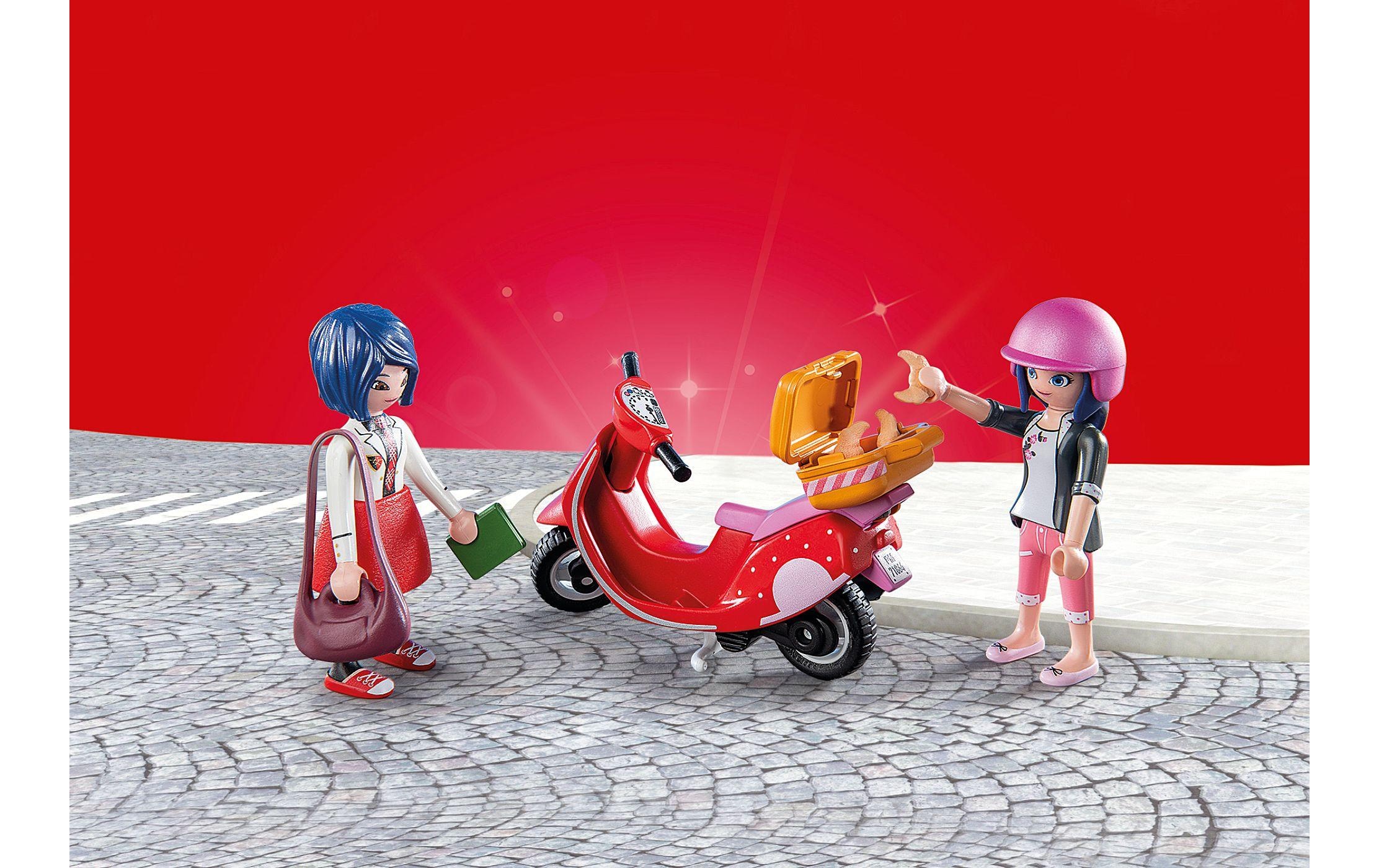 Playmobil® Spielbausteine »Miraculous Rollerfahrt durch Paris 71864«, (17 St.)