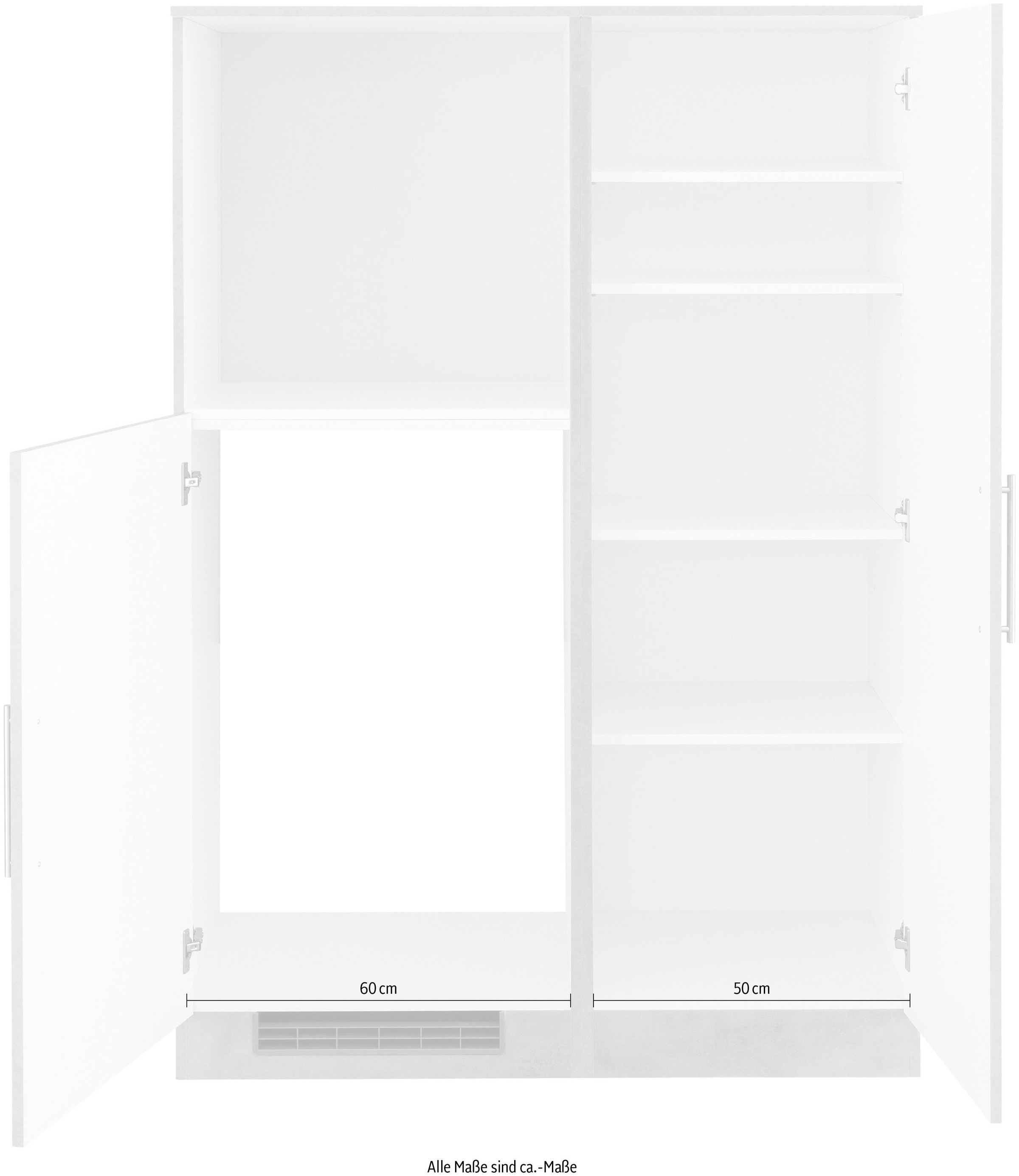wiho Küchen Küche »"Cali"«, Back-/Kühlmodul, wahlweise mit E-Geräten, Breite 110 cm