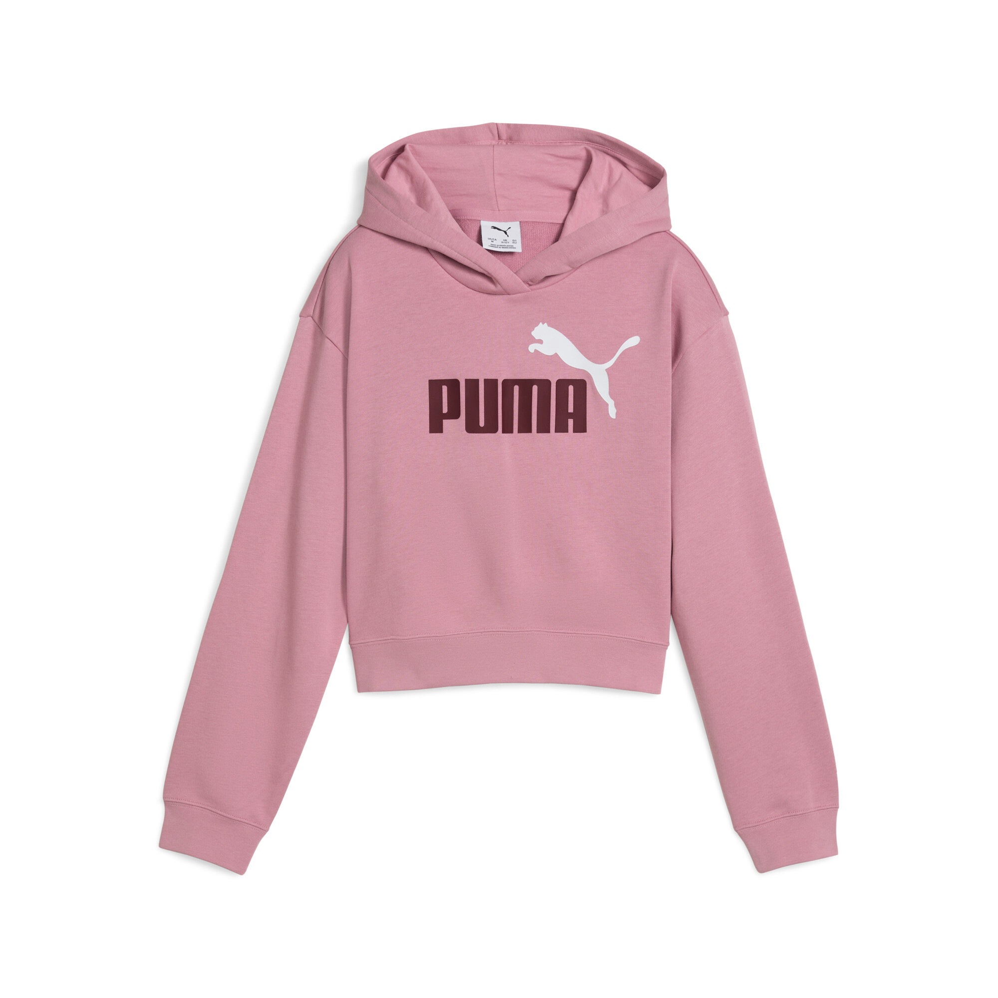 PUMA Kapuzensweatshirt »ESS 2 COLOR NO. 1 LOGO SHORT LENGTH HOODIE TR G«, mit Rundhalsausschnitt, mit gerippten Bündchen an Saum und Ärmeln