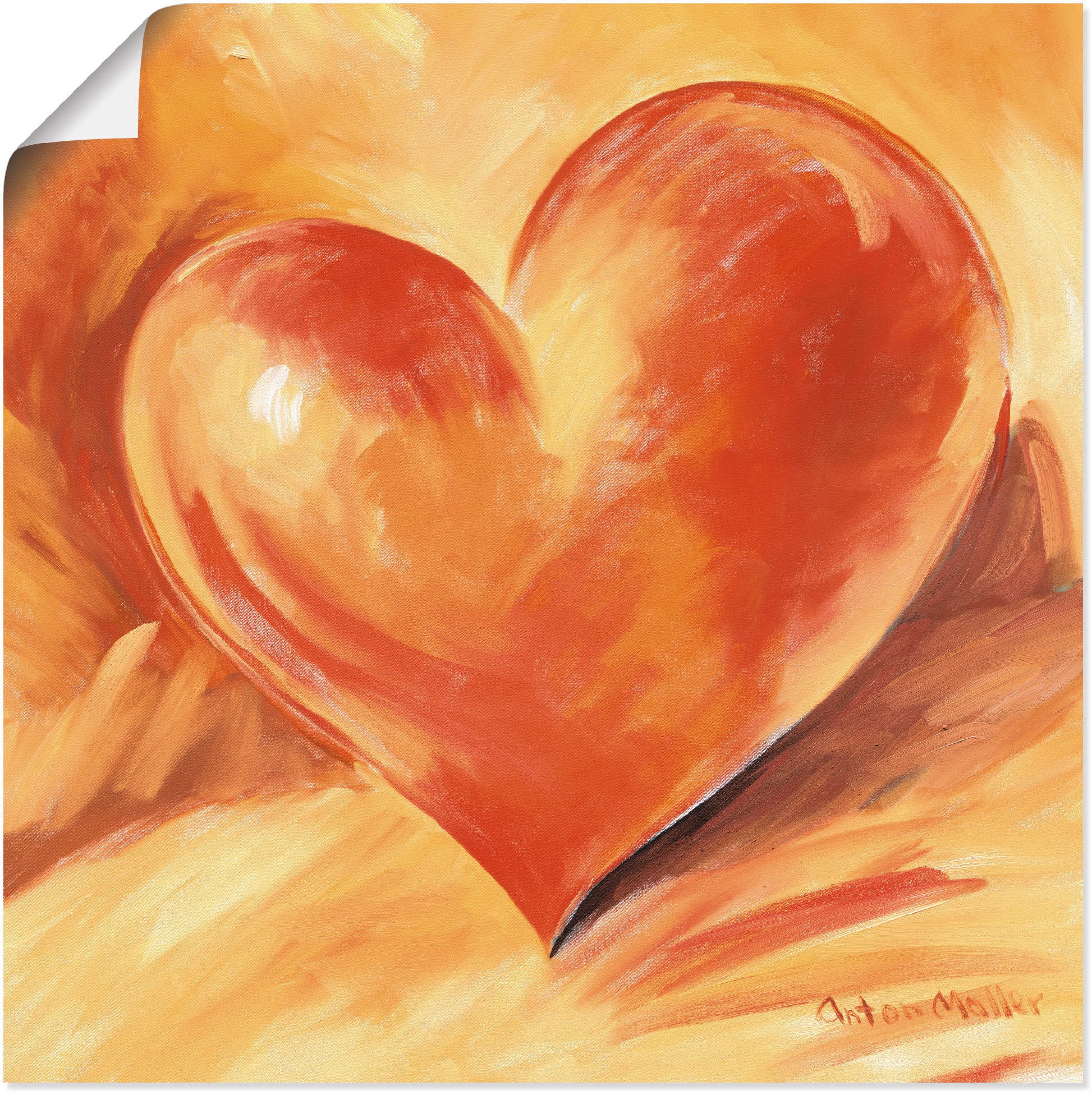 Artland Wandbild versch. Leinwandbild, Herz«, »Rotes Wandaufkleber Poster Grössen online in Herzbilder, | bestellen St.), oder (1 als Jelmoli-Versand Alubild