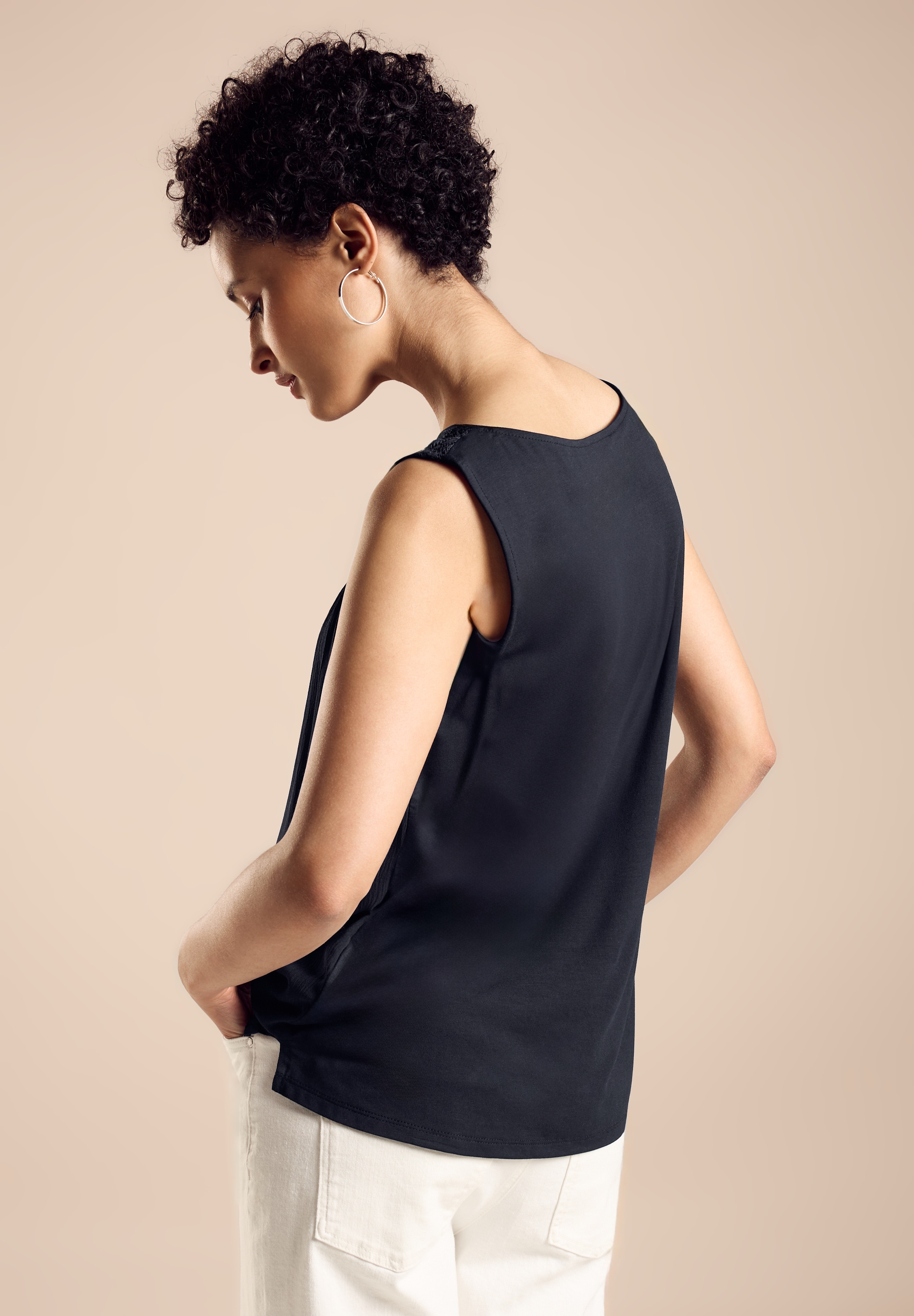 STREET ONE Shirttop, mit Spitze
