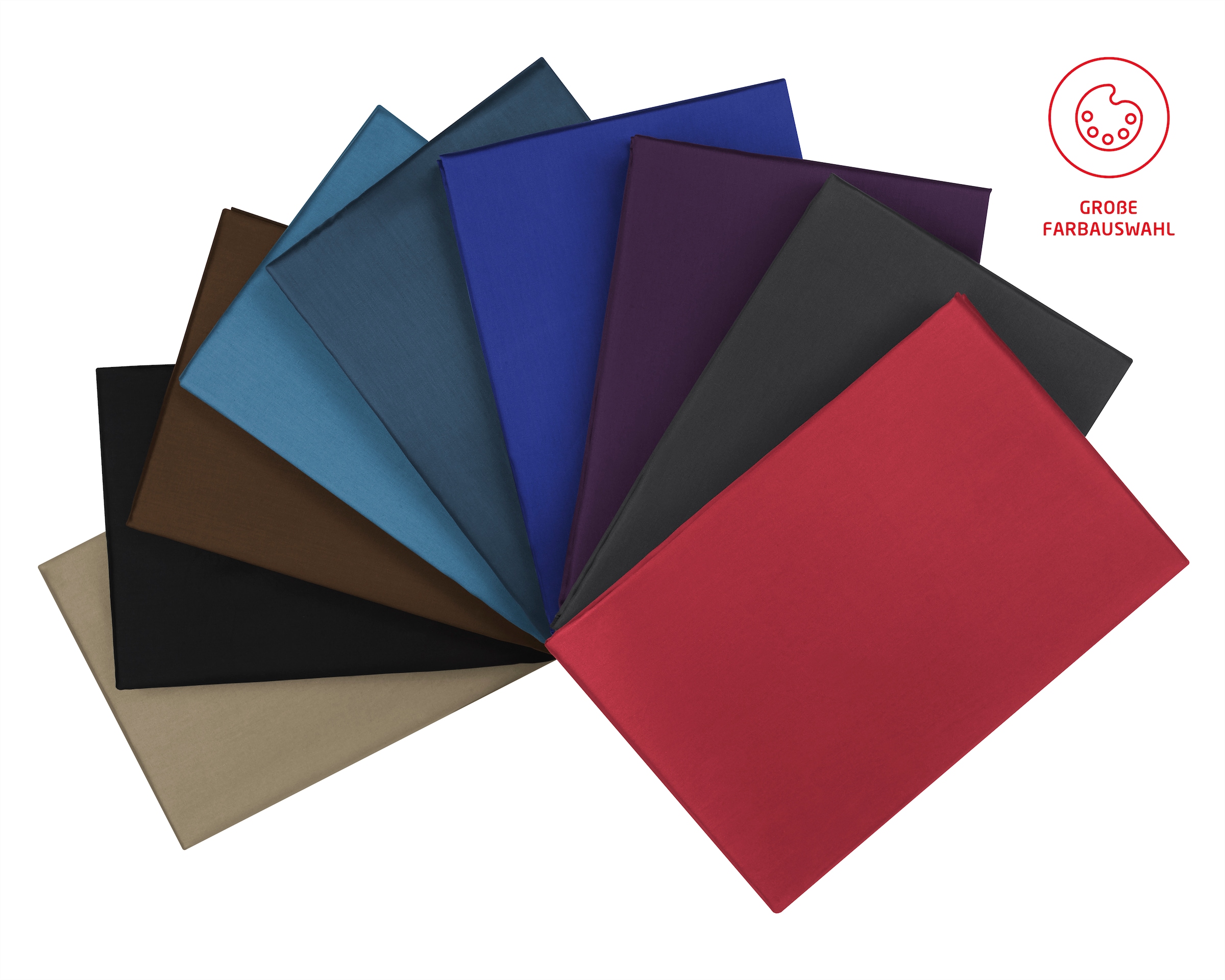fleuresse Bettwäsche »Colours in 135x200, 155x220 oder 200x200 cm«, Bettwäsche aus 100% Baumwolle, uni, mit Reissverschluss