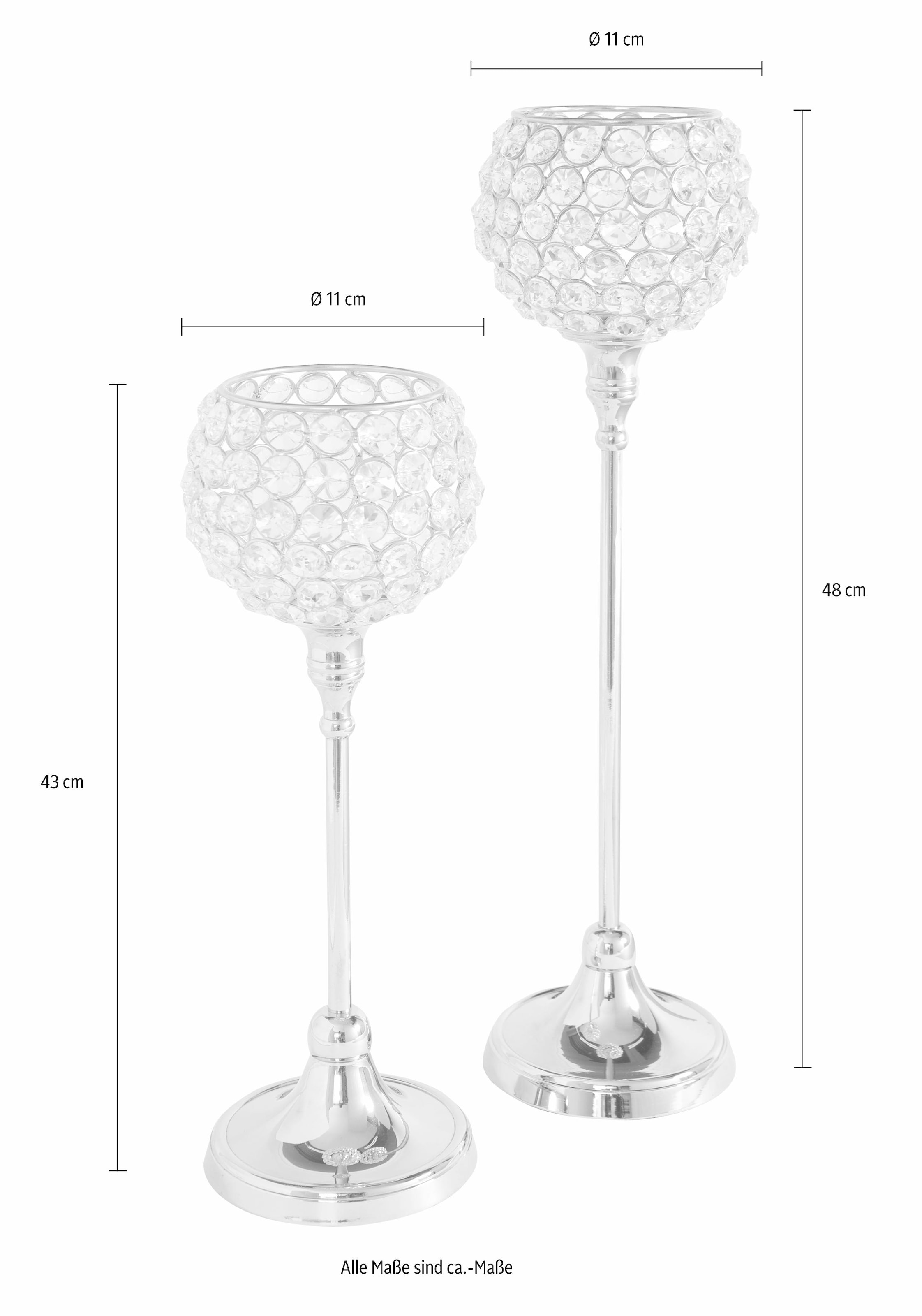 Home affaire Teelichthalter »Kristall«, (Set, 2 St.) online bestellen |  Jelmoli-Versand