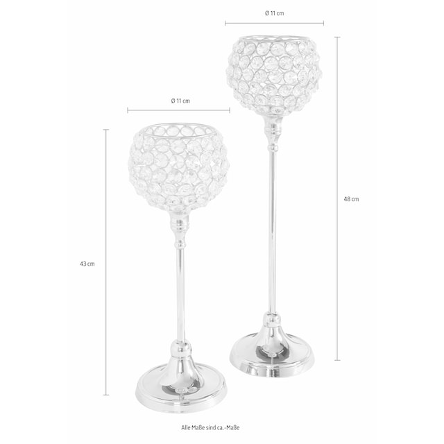 Home affaire Teelichthalter »Kristall«, (Set, 2 St.) online bestellen |  Jelmoli-Versand