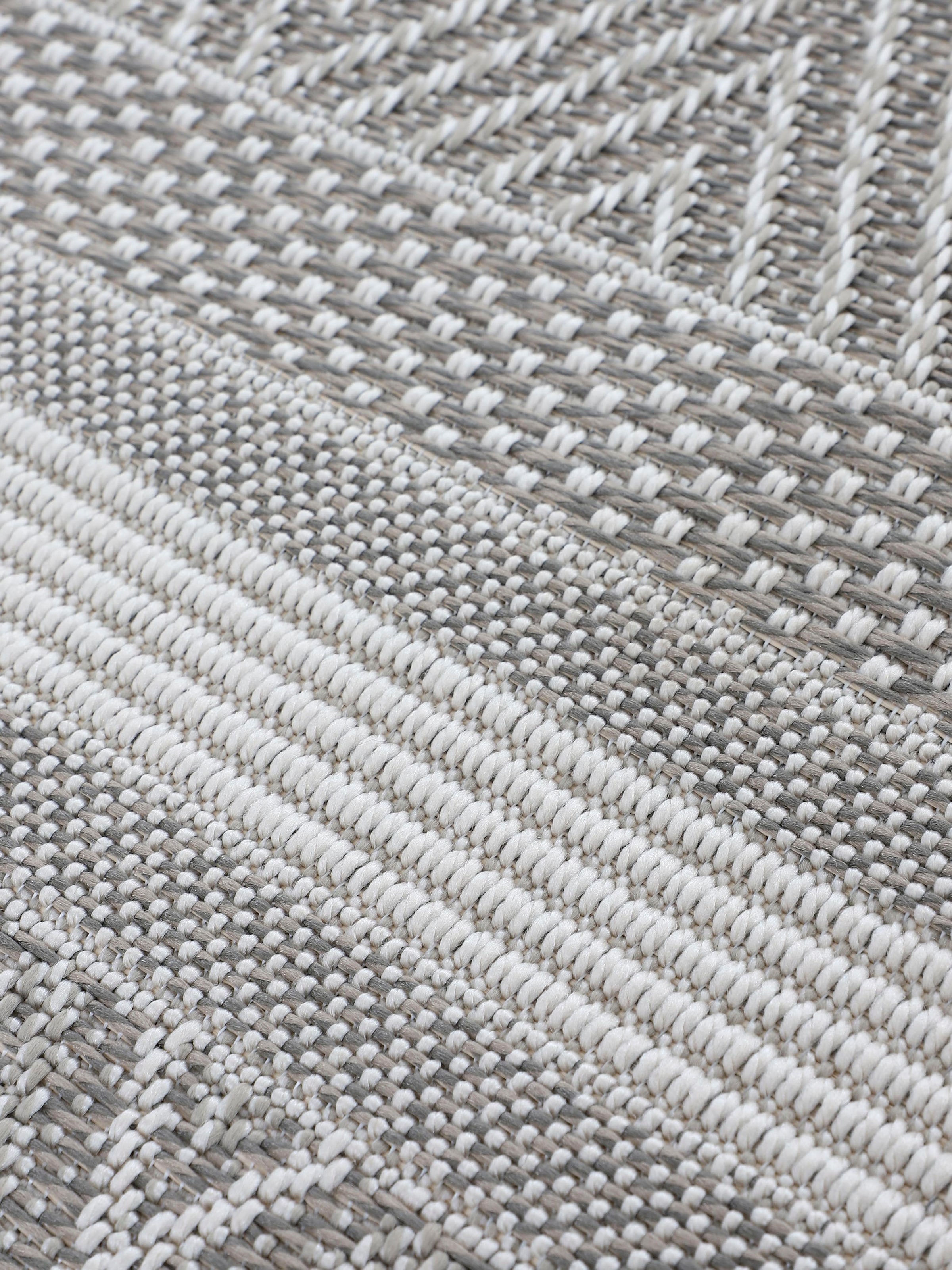 carpetfine Teppich »Boho 101«, rechteckig, 4 mm Höhe, robustes Flachgewebe, Sisal Optik, UV-beständig, Aussenbereich