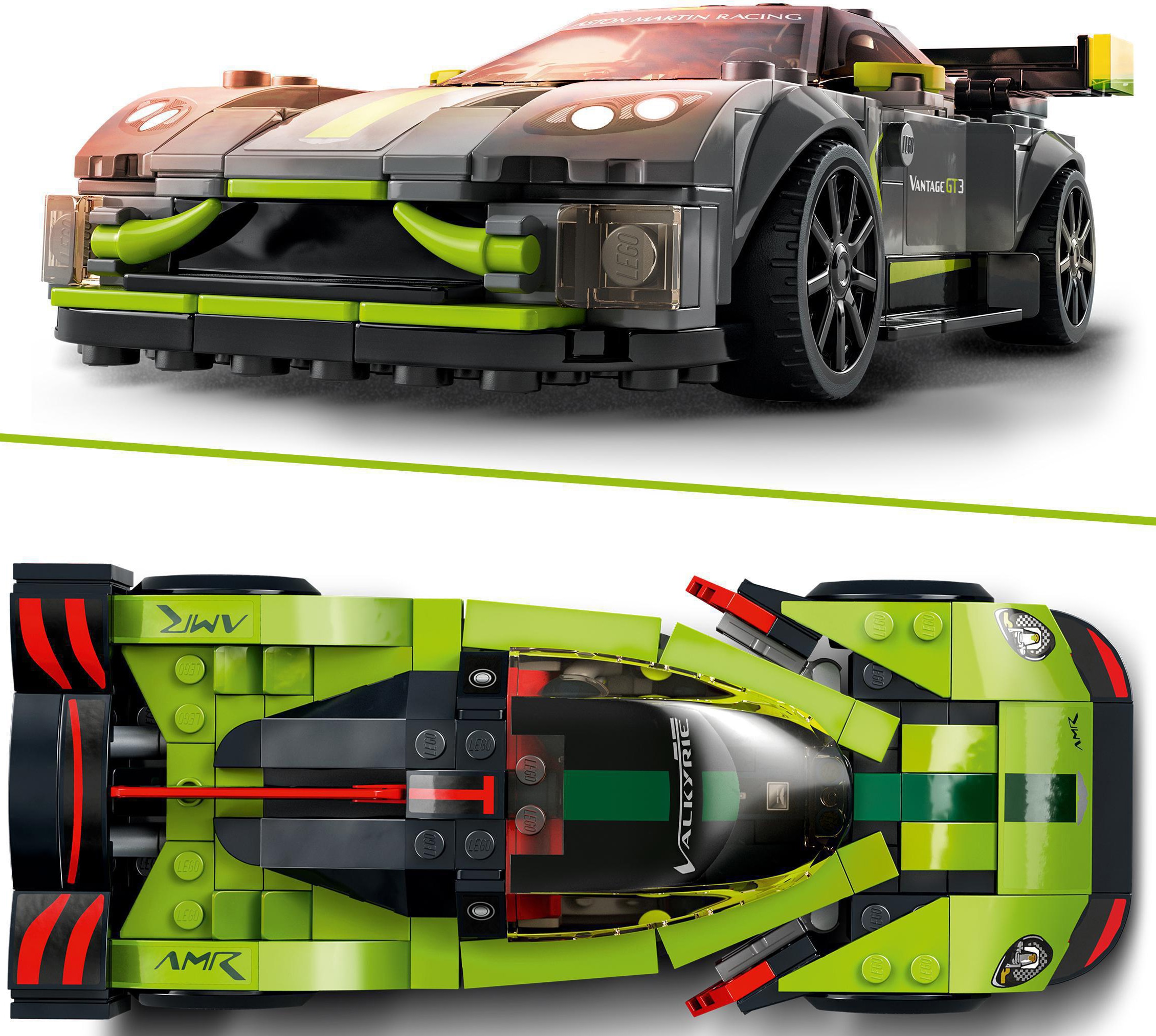LEGO® Konstruktionsspielsteine »Aston Martin Valkyrie AMR Pro & Aston Martin Vantage GT3 (76910)«, (592 St.), LEGO® Speed Champions