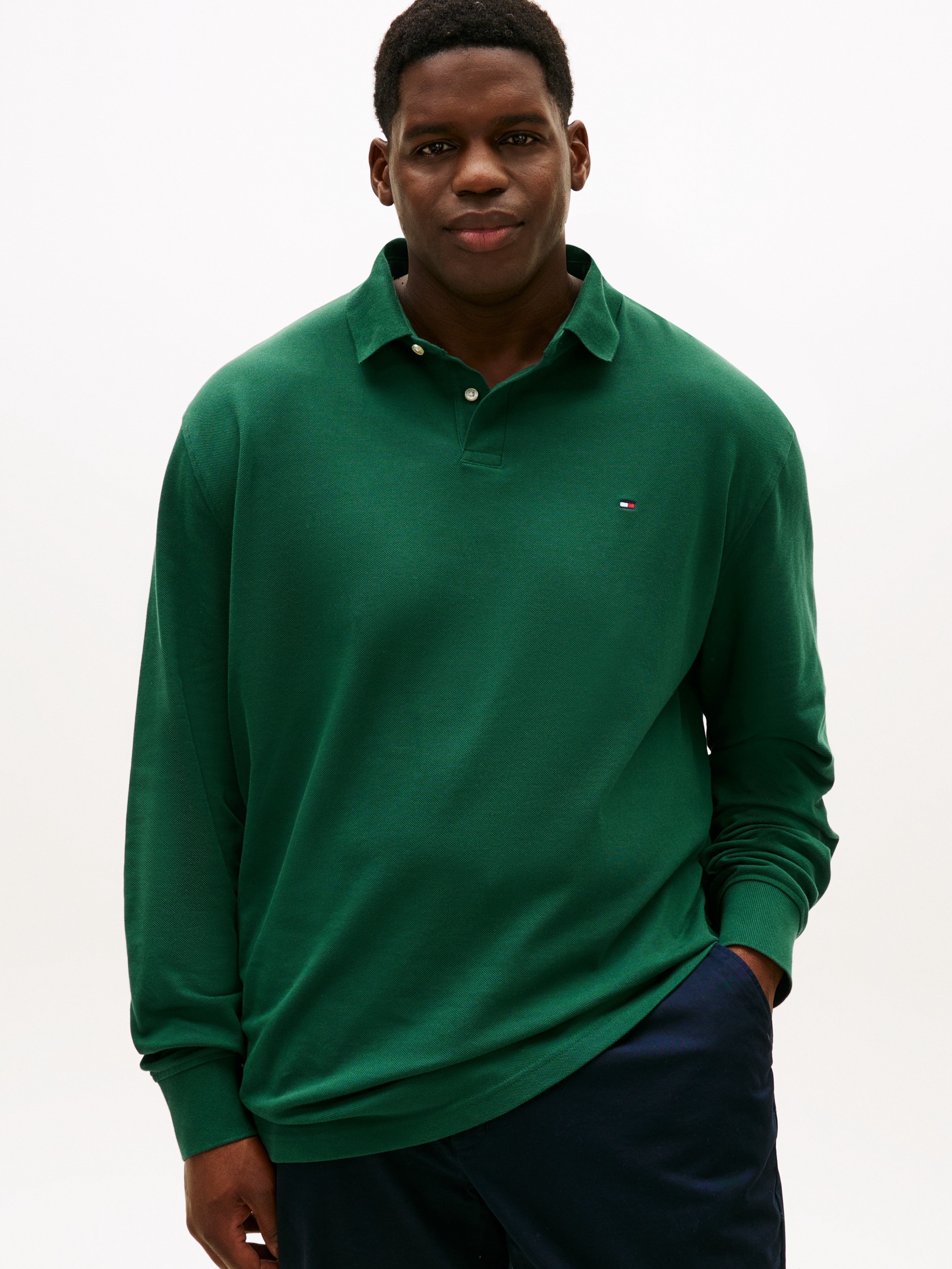 Tommy Hilfiger Big & Tall Langarm-Poloshirt »BT-1985 REGULAR LS POLO-B« in Grossen Grössen