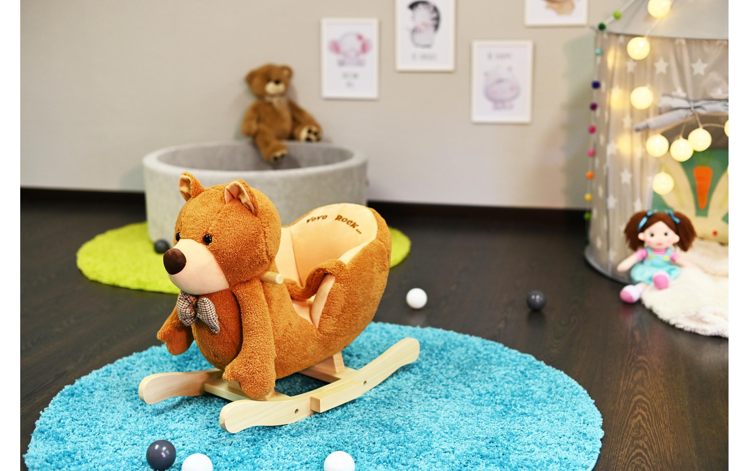 Knorrtoys® Schaukeltier »Bär«, (4 tlg.)