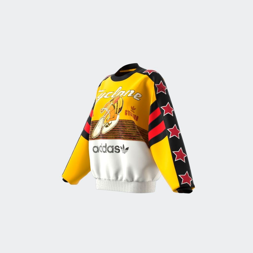 adidas Originals Sweatshirt »CYCLING CREW«, Oversize - Sweat mit auffälligem Grafiken,Vintage-Radsport-Vibe