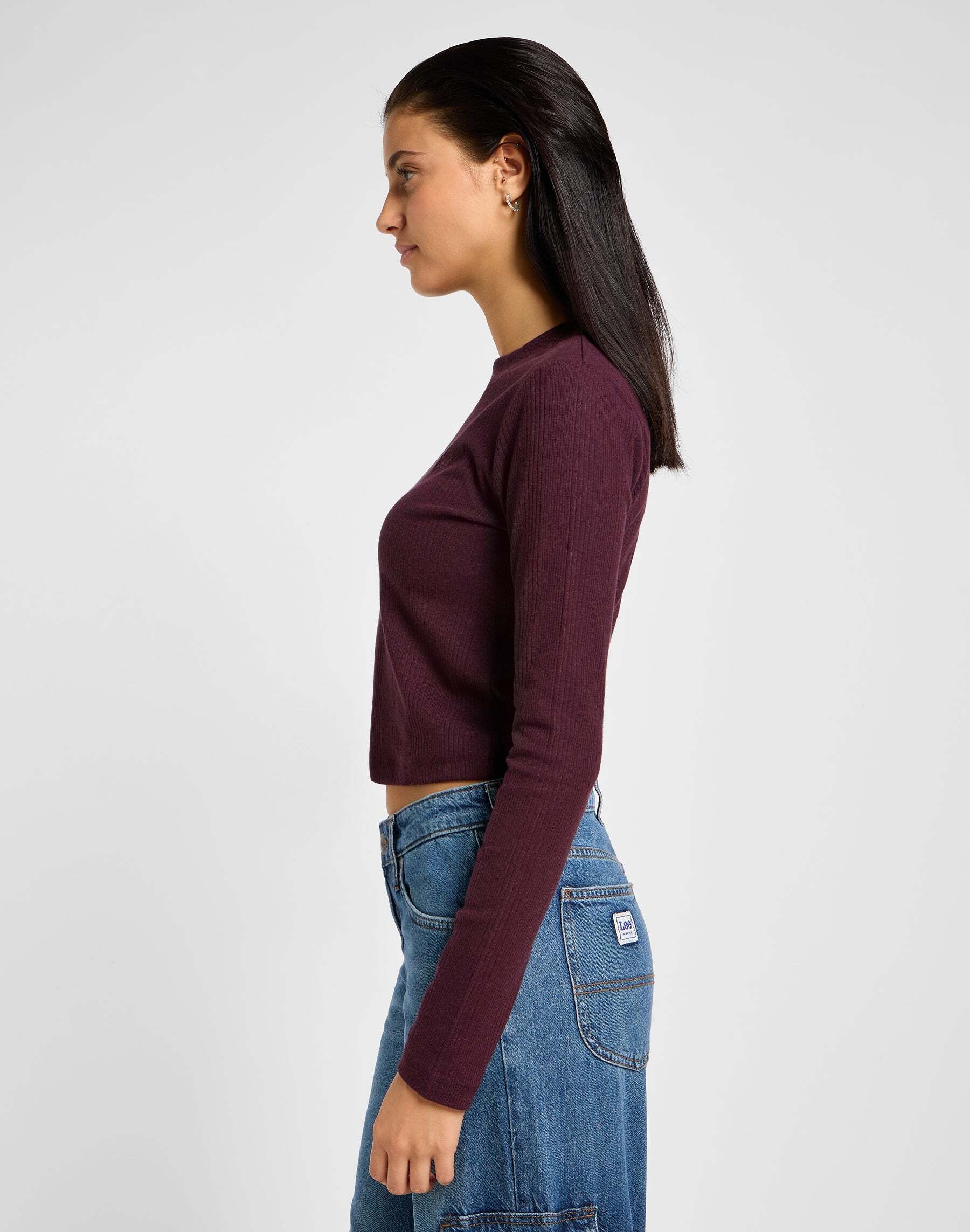 Lee® Langarmshirt »LEE Langarmshirt Longsleeves Cropped Rib Tee«
