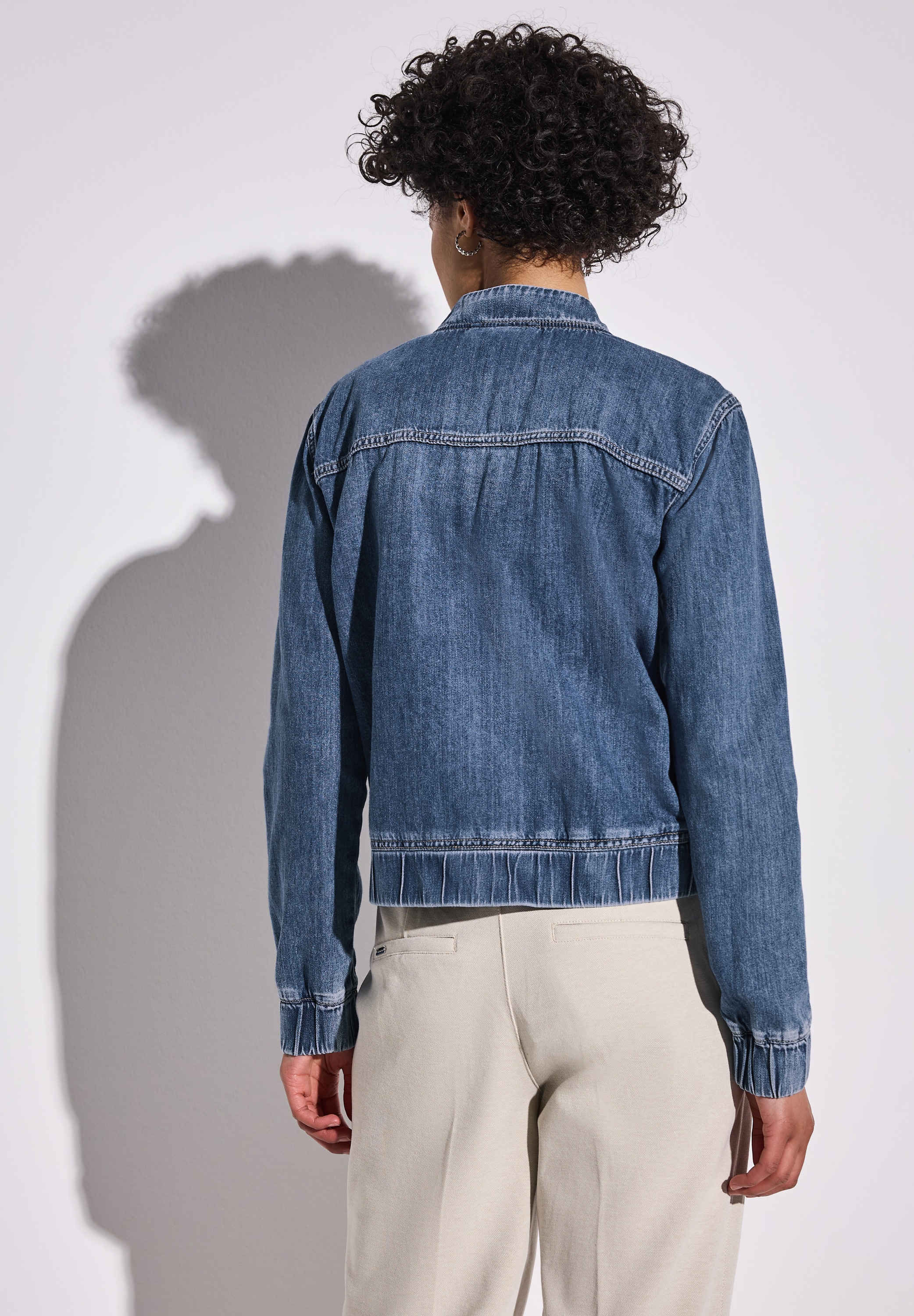 STREET ONE Blouson, ohne Kapuze, Denim, mit Reissverschluss