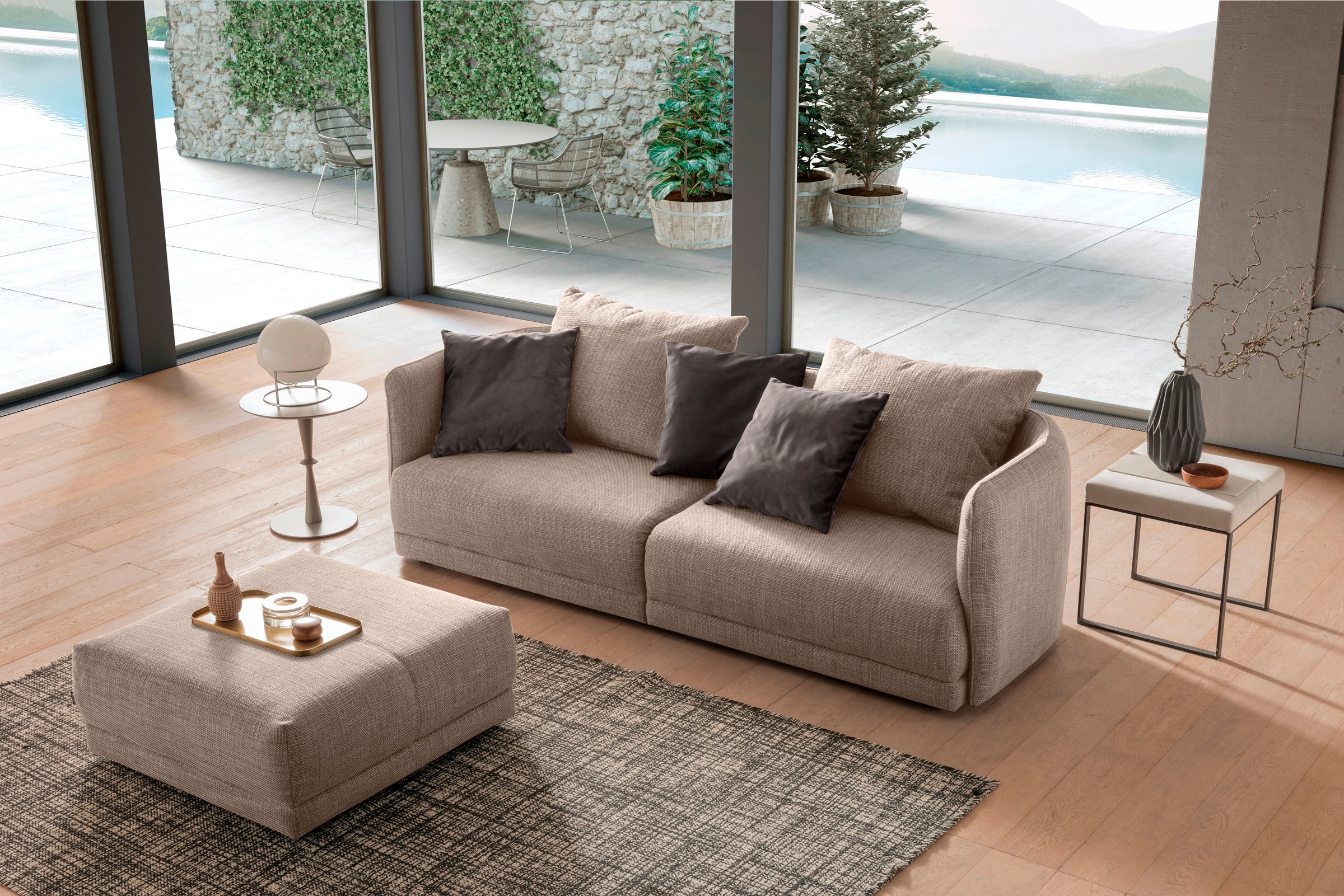 designwerk Hocker »New York, anmutender Designhocker«, in hochwertiger Verarbeitung & tollem Sitzkomfort