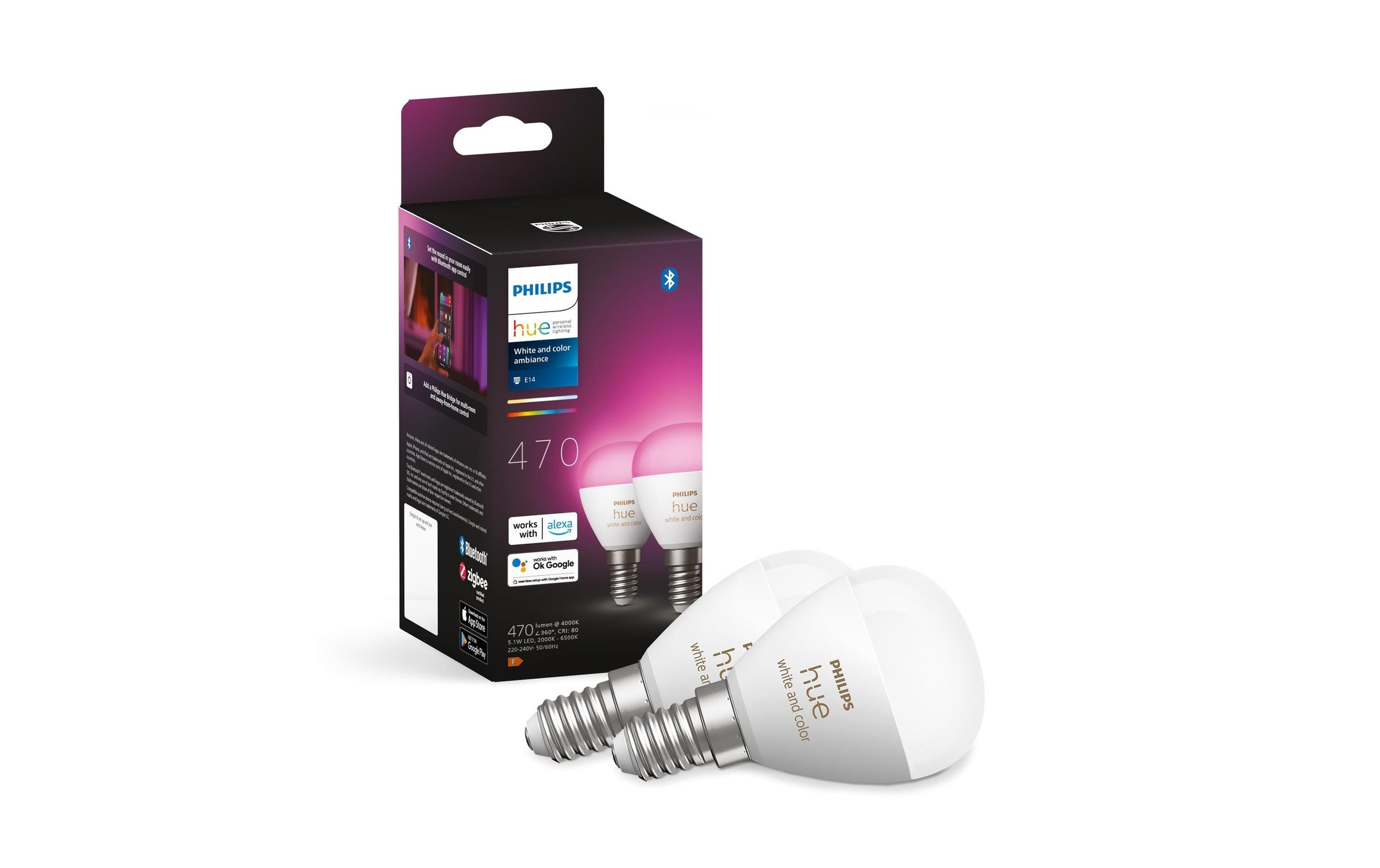 Philips Hue LED-Leuchtmittel »White & Co«, E14, Farbwechsler