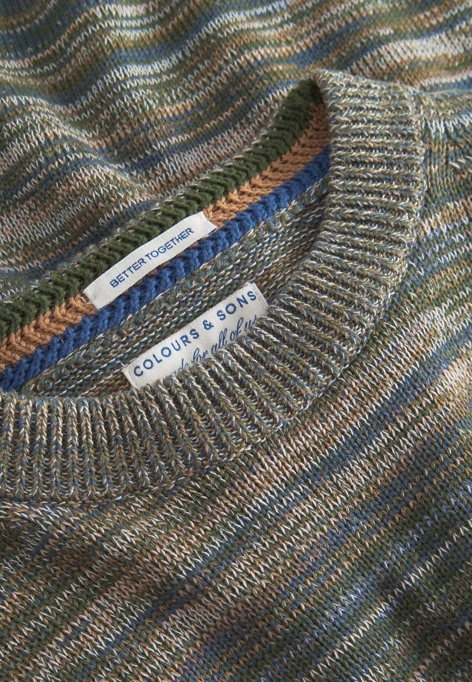 colours & sons Strickpullover »colours & sons Pullover Roundneck Mouliné«