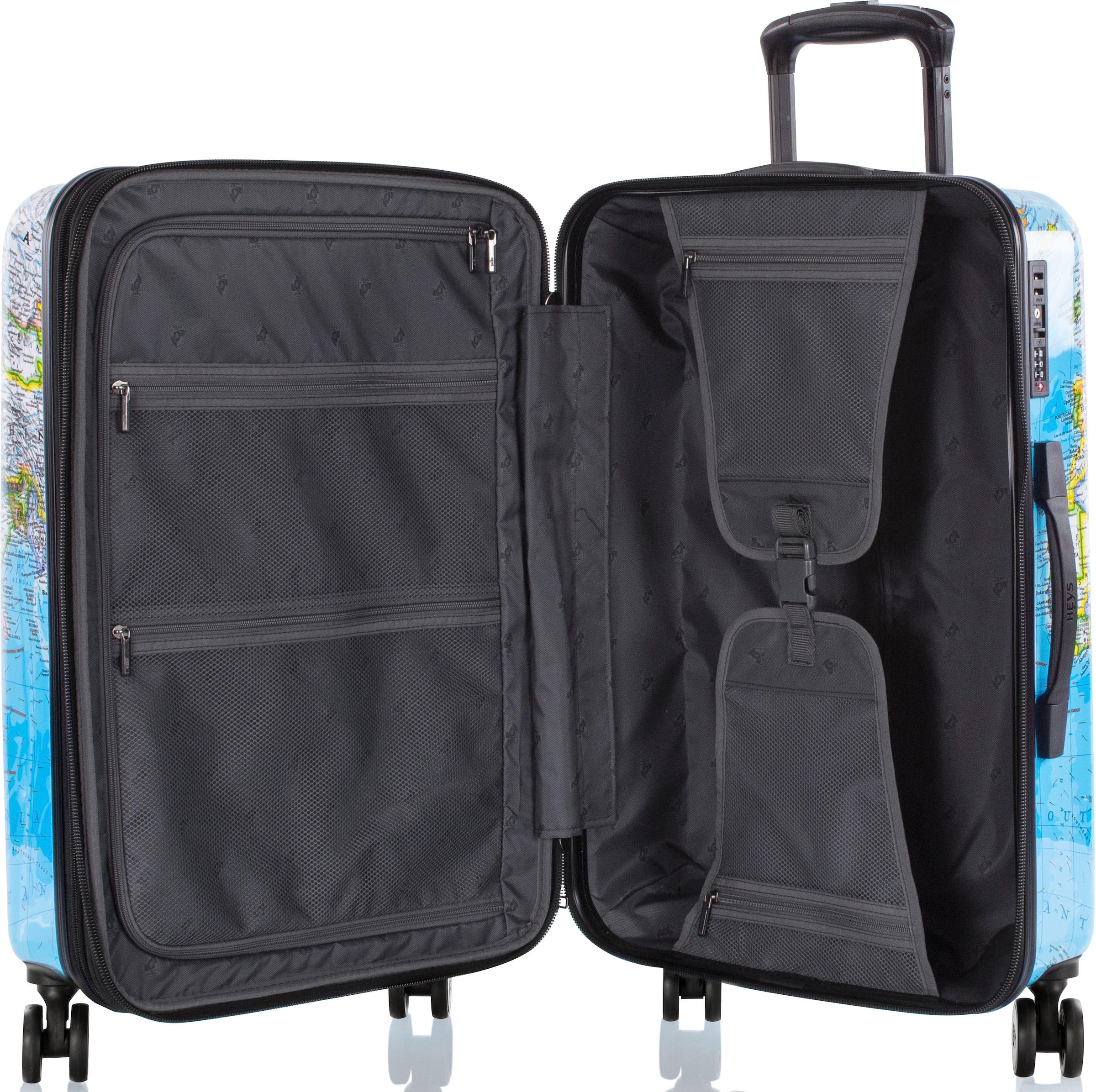 Heys Hartschalen-Trolley »Journey 3G bunt, 66 cm«, 4 Rollen, Heys x Joachim Llambi Reisegepäck TSA Schloss Volumenerweiterung