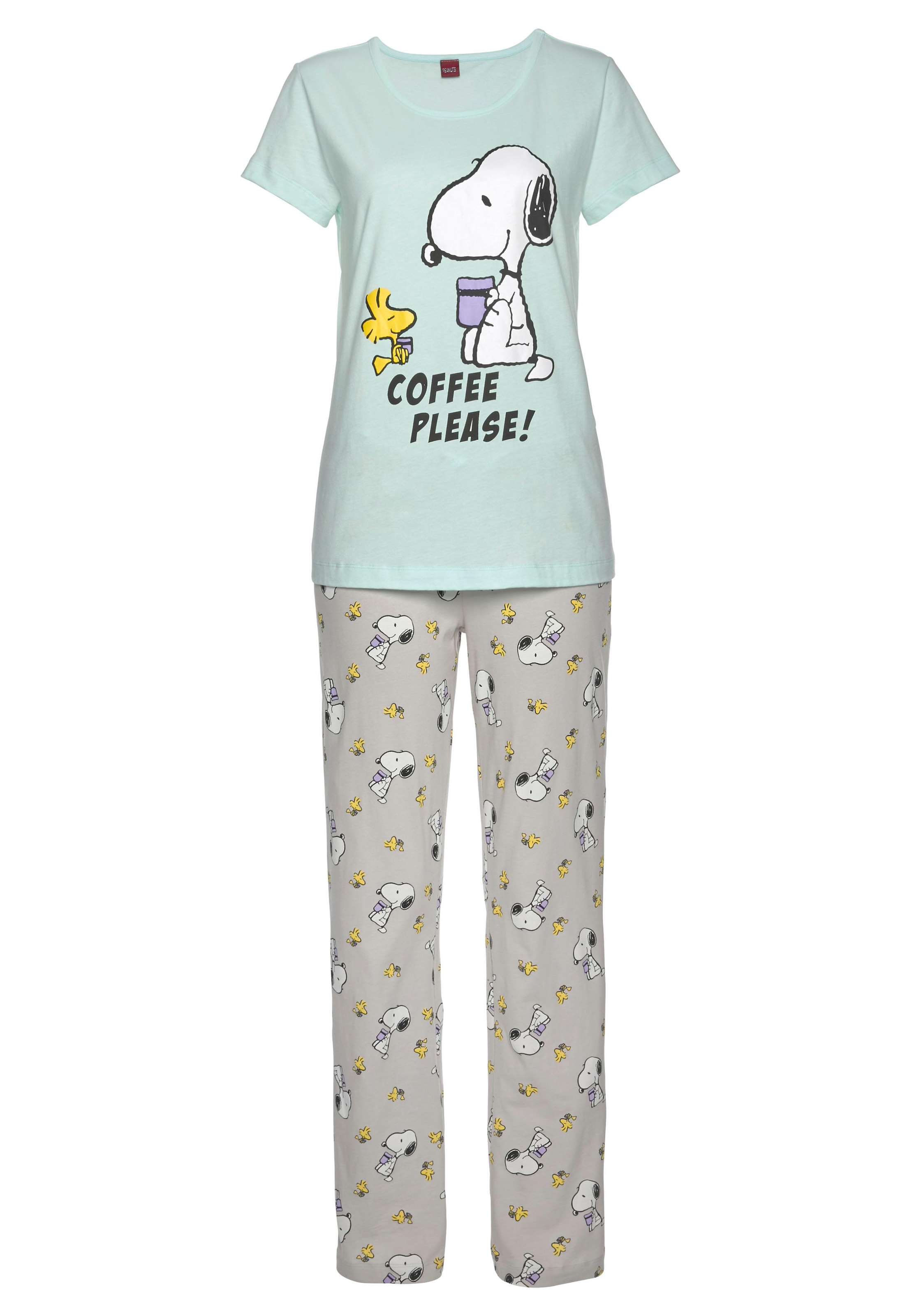 Peanuts Pyjama, (2 tlg.), mit Snoopy und Woodstock Druck