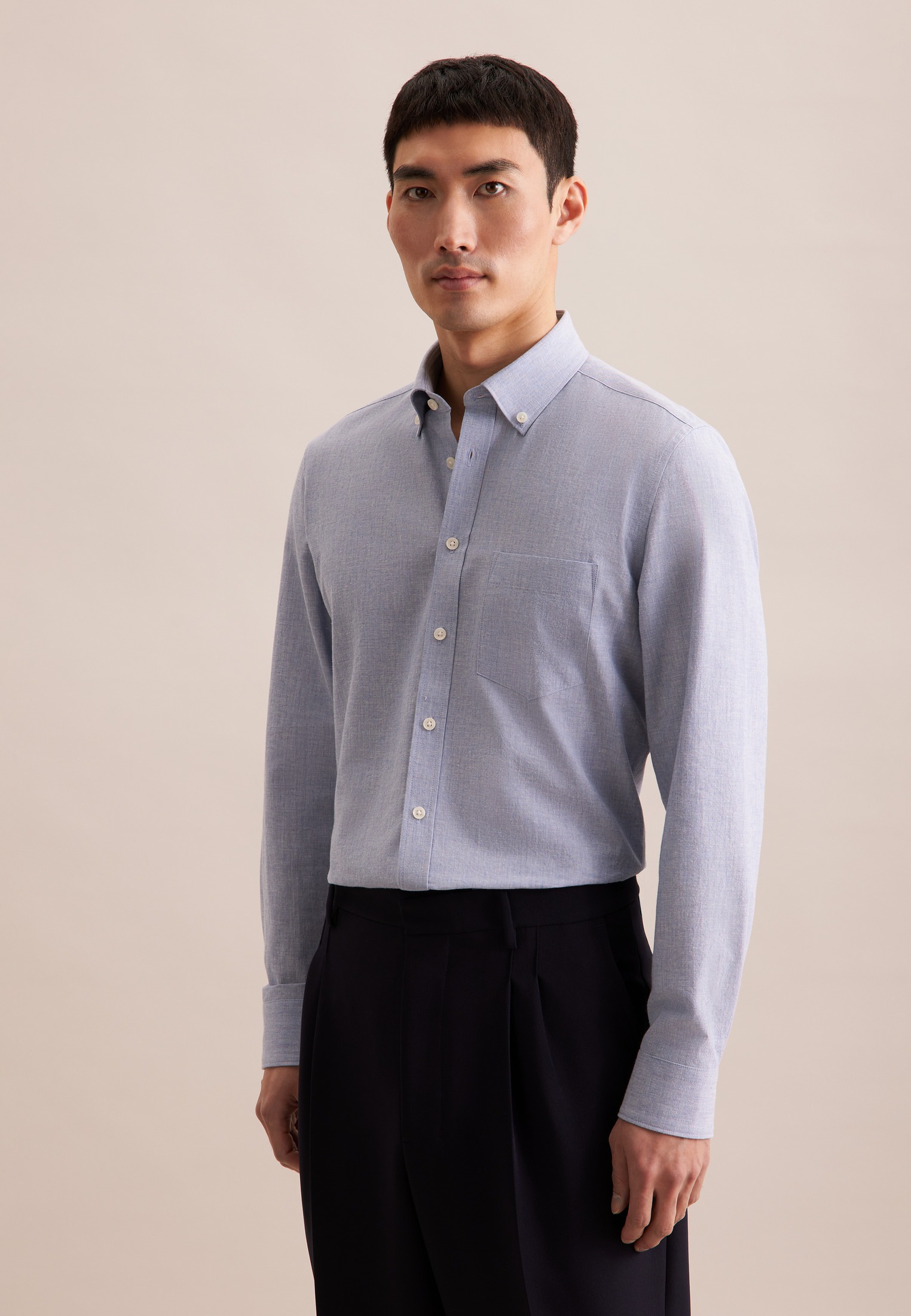 seidensticker Businesshemd »Schwarze Rose« Slim 1/1 Button-Down-Kragen Uni