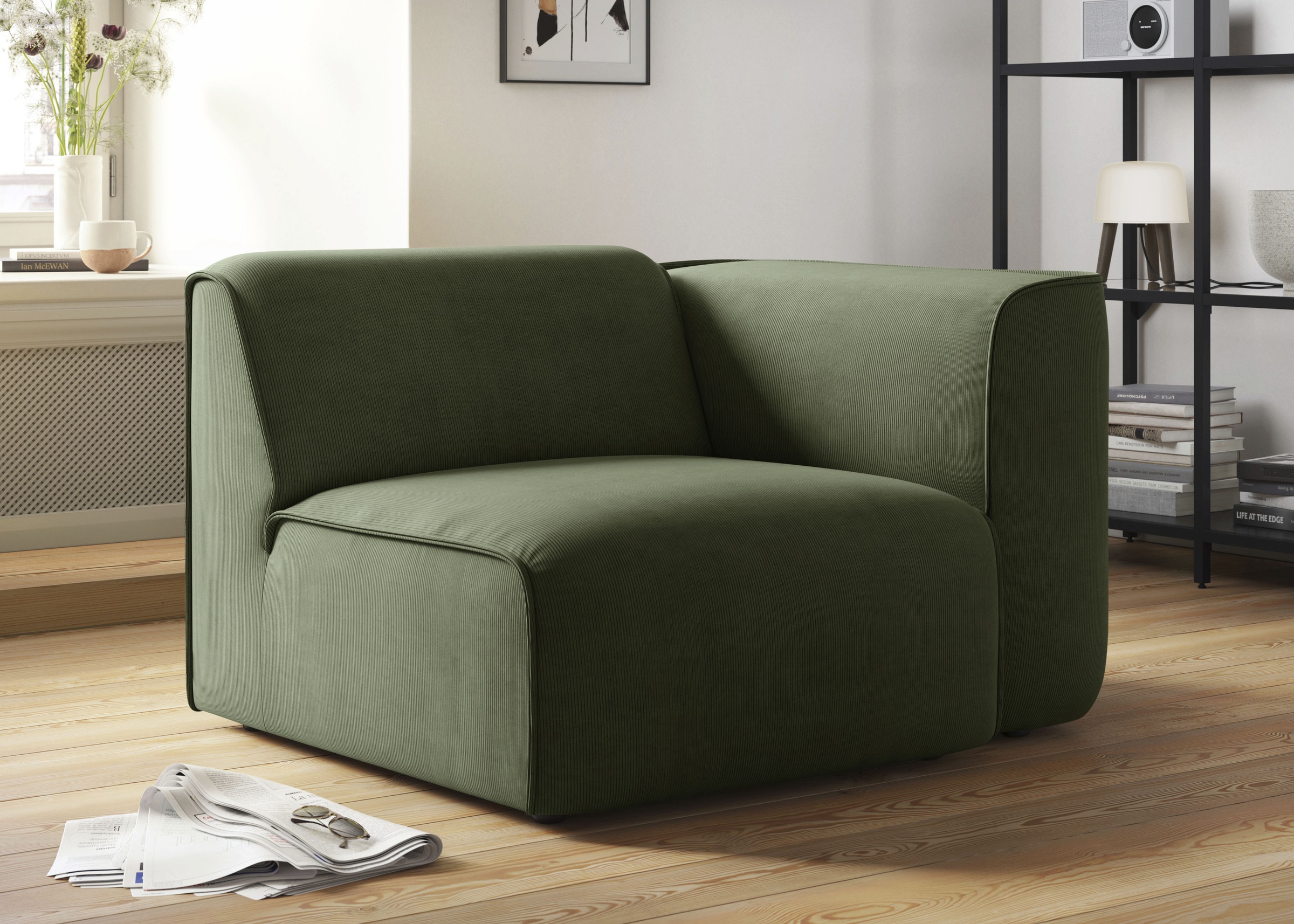 RAUM.ID Sessel »Merid Sofa-Eckelement, Masse B/T/H: 109/97/46 cm«, als Modul oder separat verwendbar, für individuelle Zusammenstellung