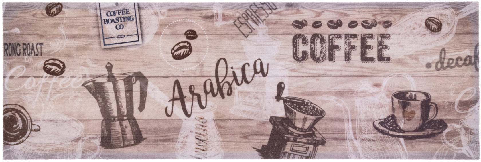 Primaflor-Ideen bestellen ❤ Küche Motiv »ARABICA«, in Kaffee, waschbar, im rechteckig, Jelmoli-Online Textil rutschhemmend, Shop Küchenläufer