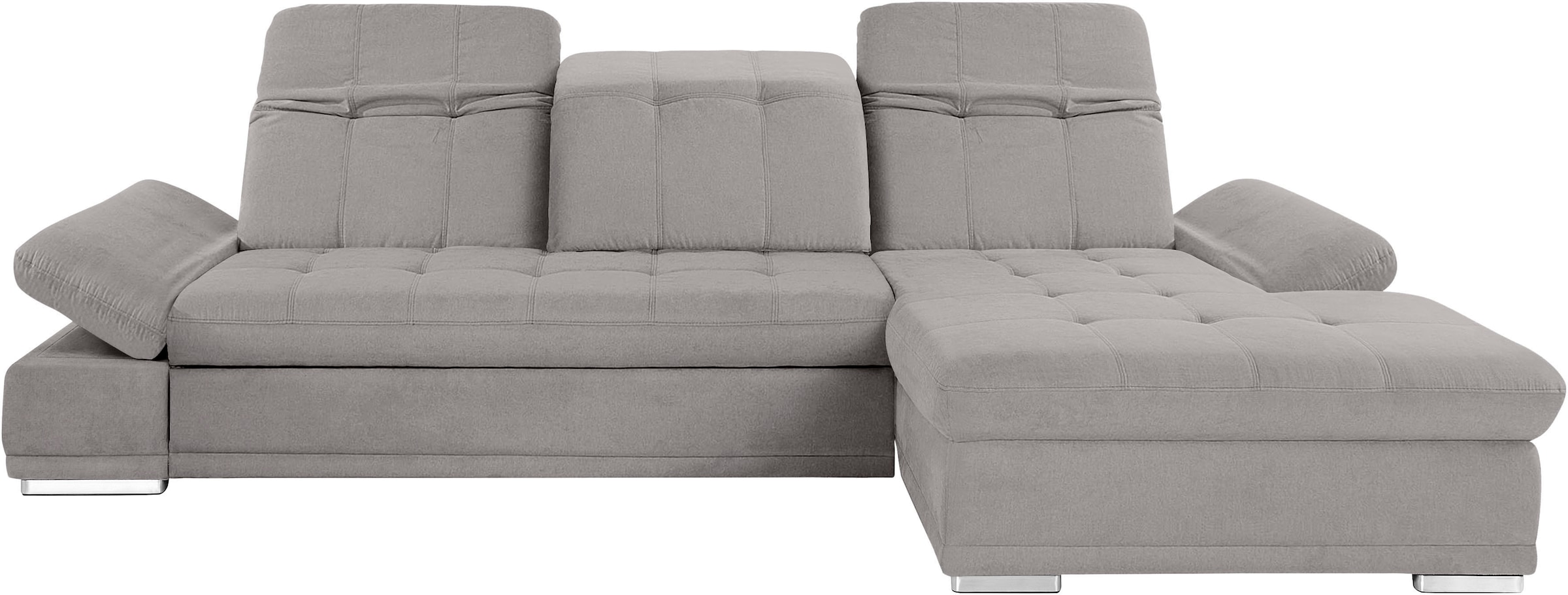 COTTA Ecksofa »Holiday L-Form mit Sitztiefen-, Armteil- und Kopfteilverstellung«, wahlweise mit Bettfunktion & Bettkasten
