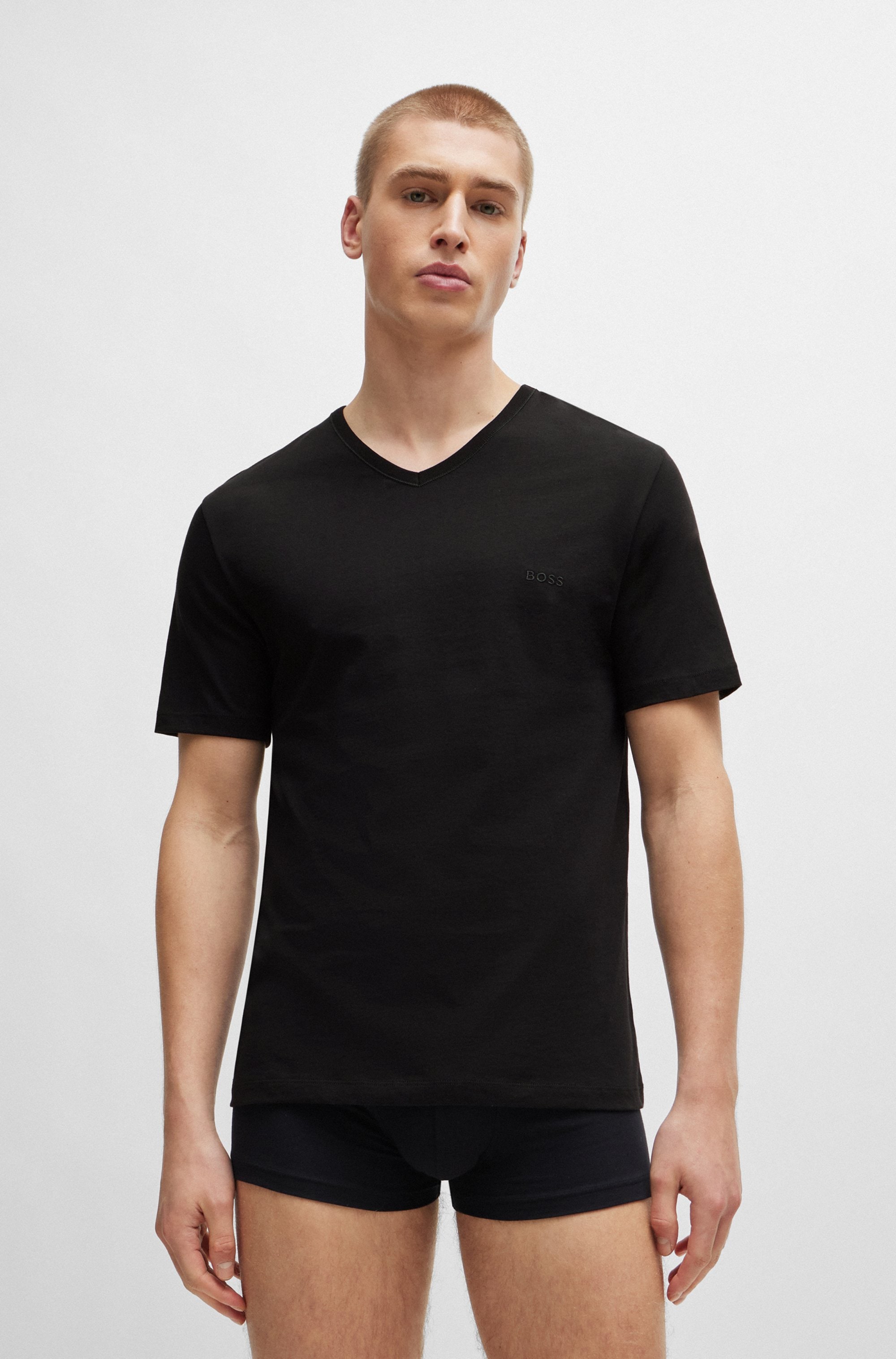 BOSS V-Shirt »T-Shirt VN 3P CO«, (Packung)
