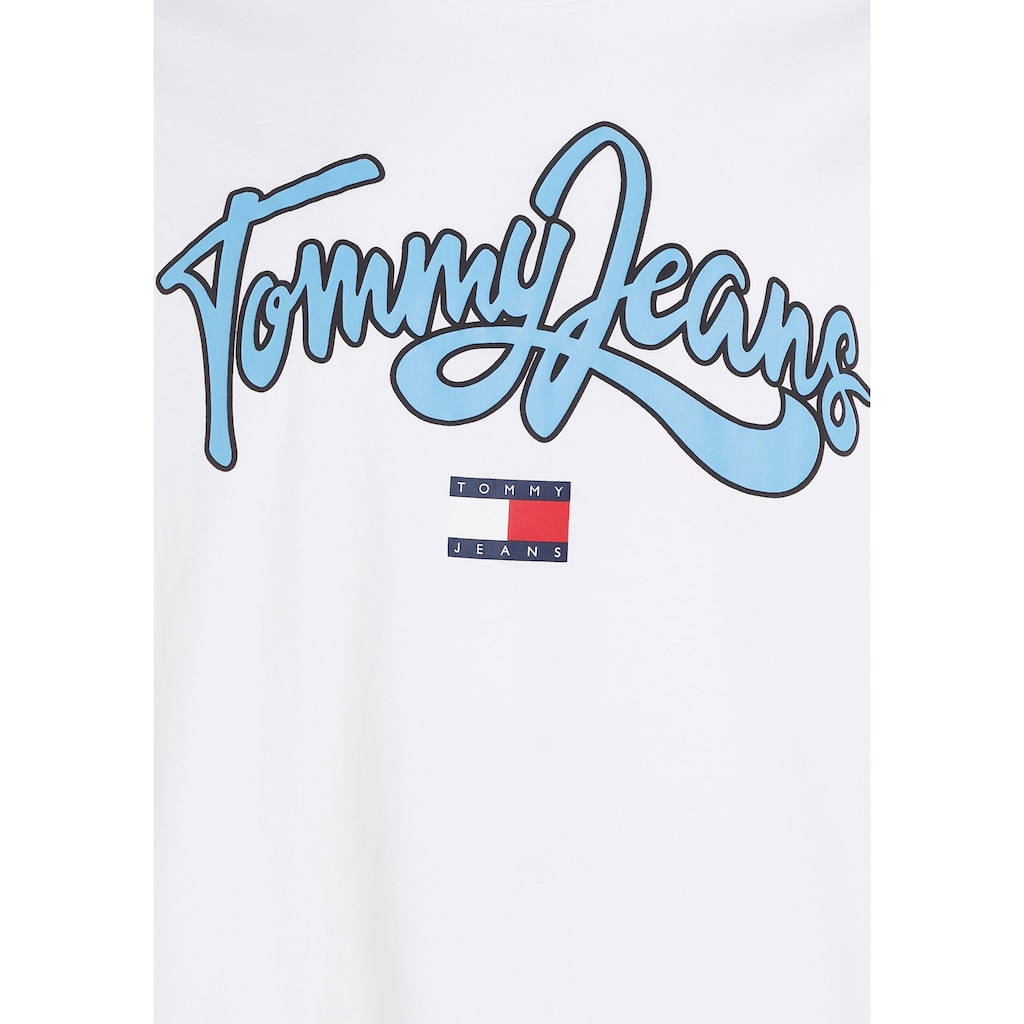 Tommy Jeans T-Shirt »TJM REG COLLEGE POP TEXT TEE«, mit grossem Logo-Frontmotiv