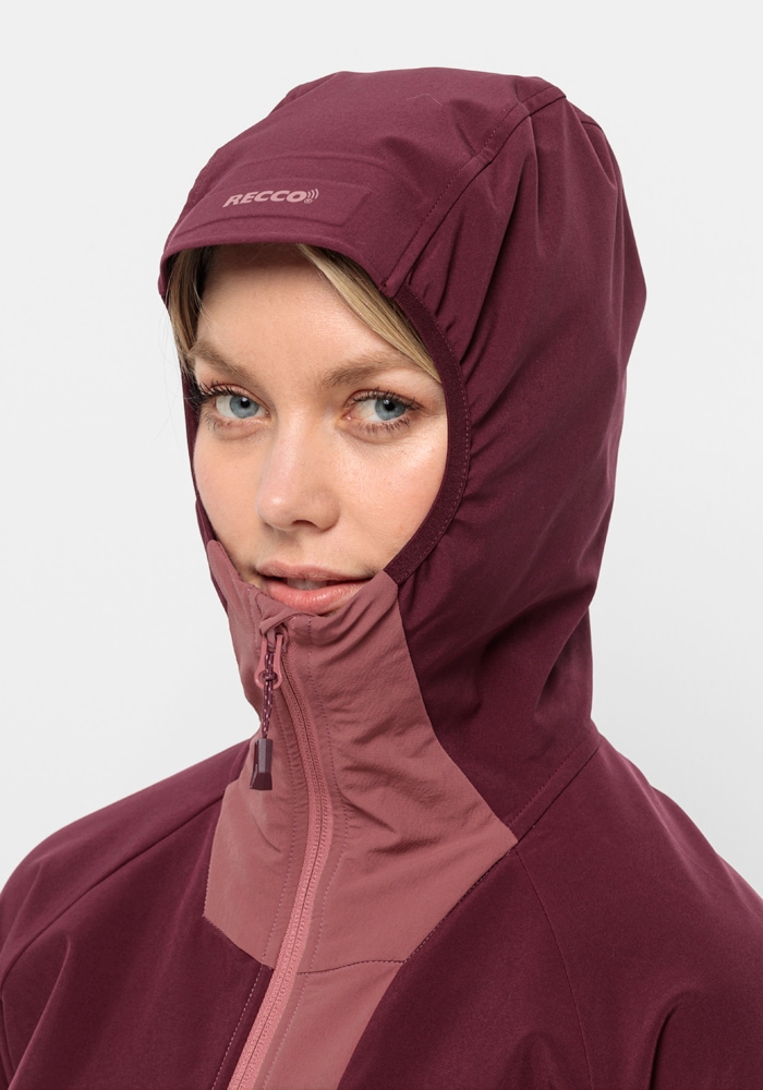 Jack Wolfskin Softshelljacke »ALPSPITZE HOODY W«, mit Kapuze