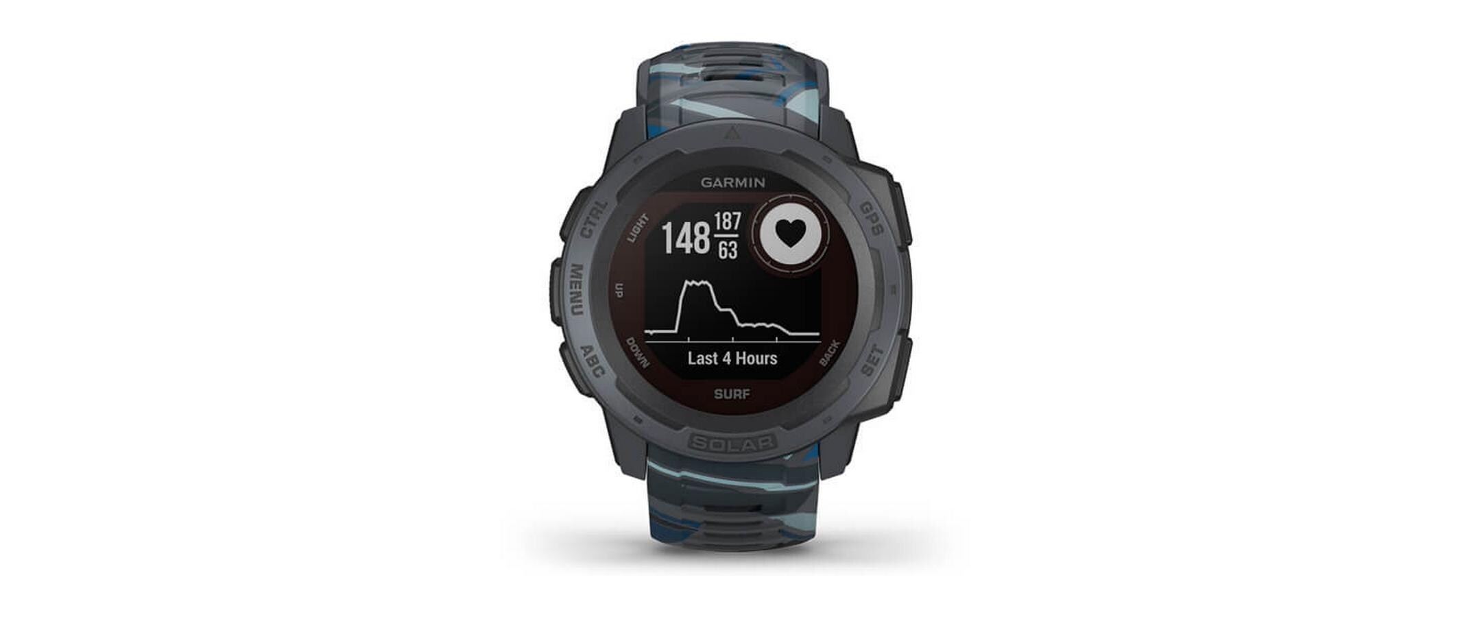 Garmin Smartwatch »GARMIN GPS-Sportuhr Instinct Solar«, (2,2 cm / 0,9 Zoll), Android Wear,)