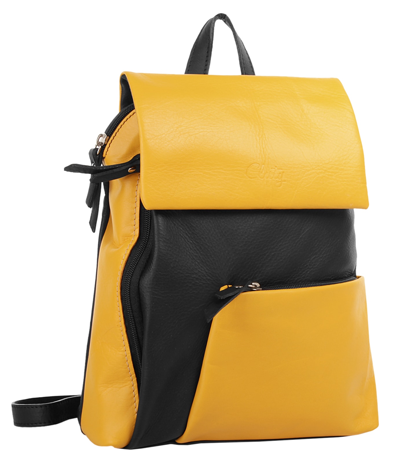 Cluty Cityrucksack, echt Leder, Made in Italy