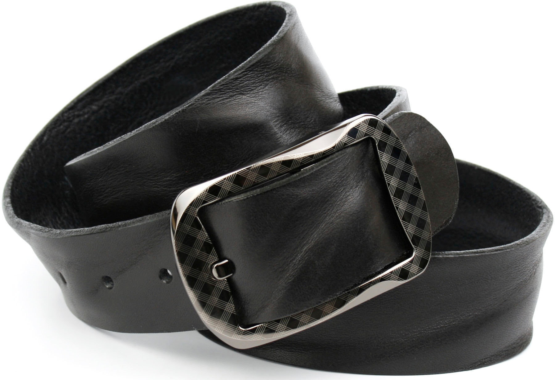 Anthoni Crown Ledergürtel Schliesse mit Muster