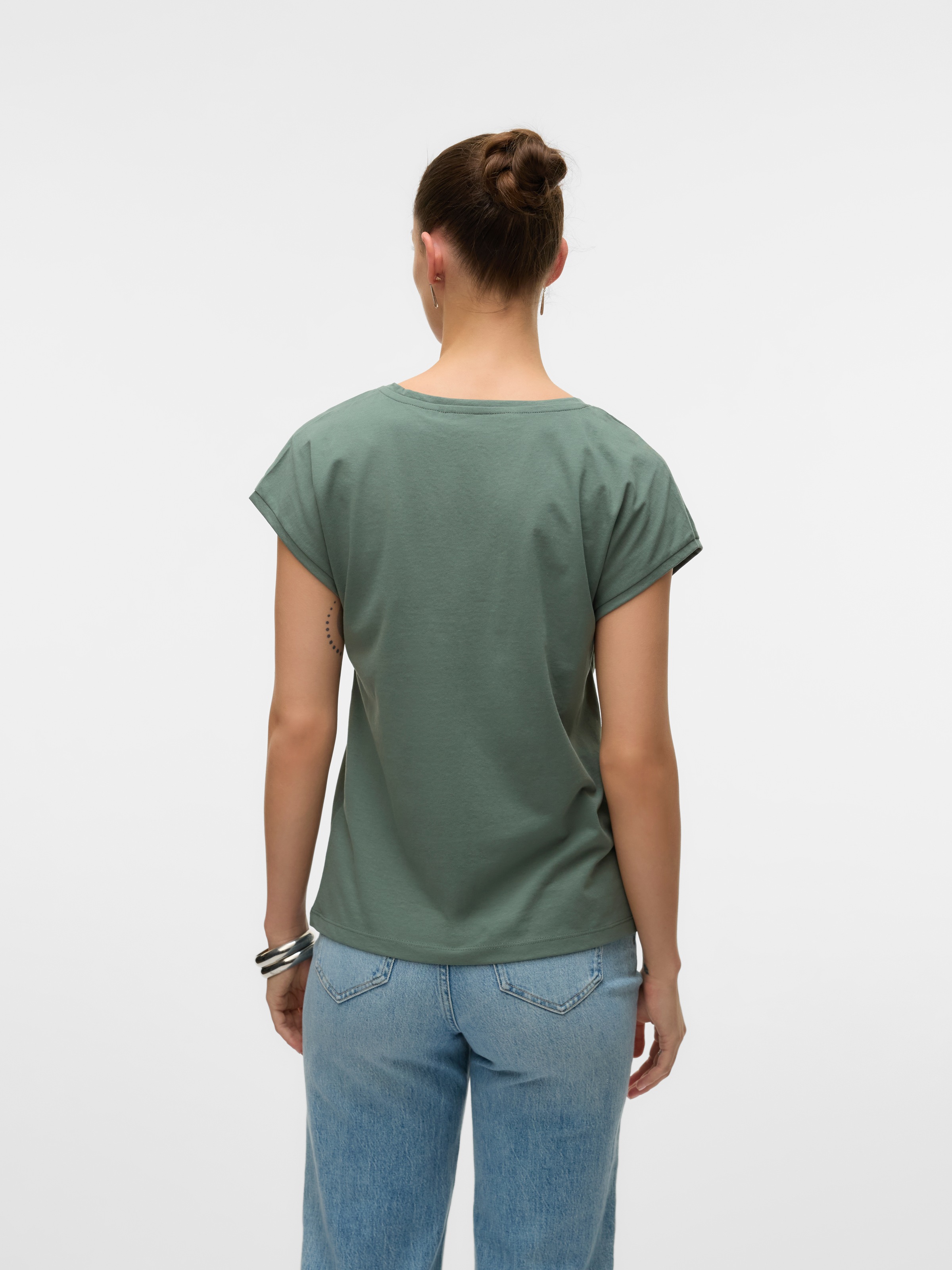 Vero Moda Kurzarmshirt »VMLUNA SS V-NECK TEE JRS NOOS«