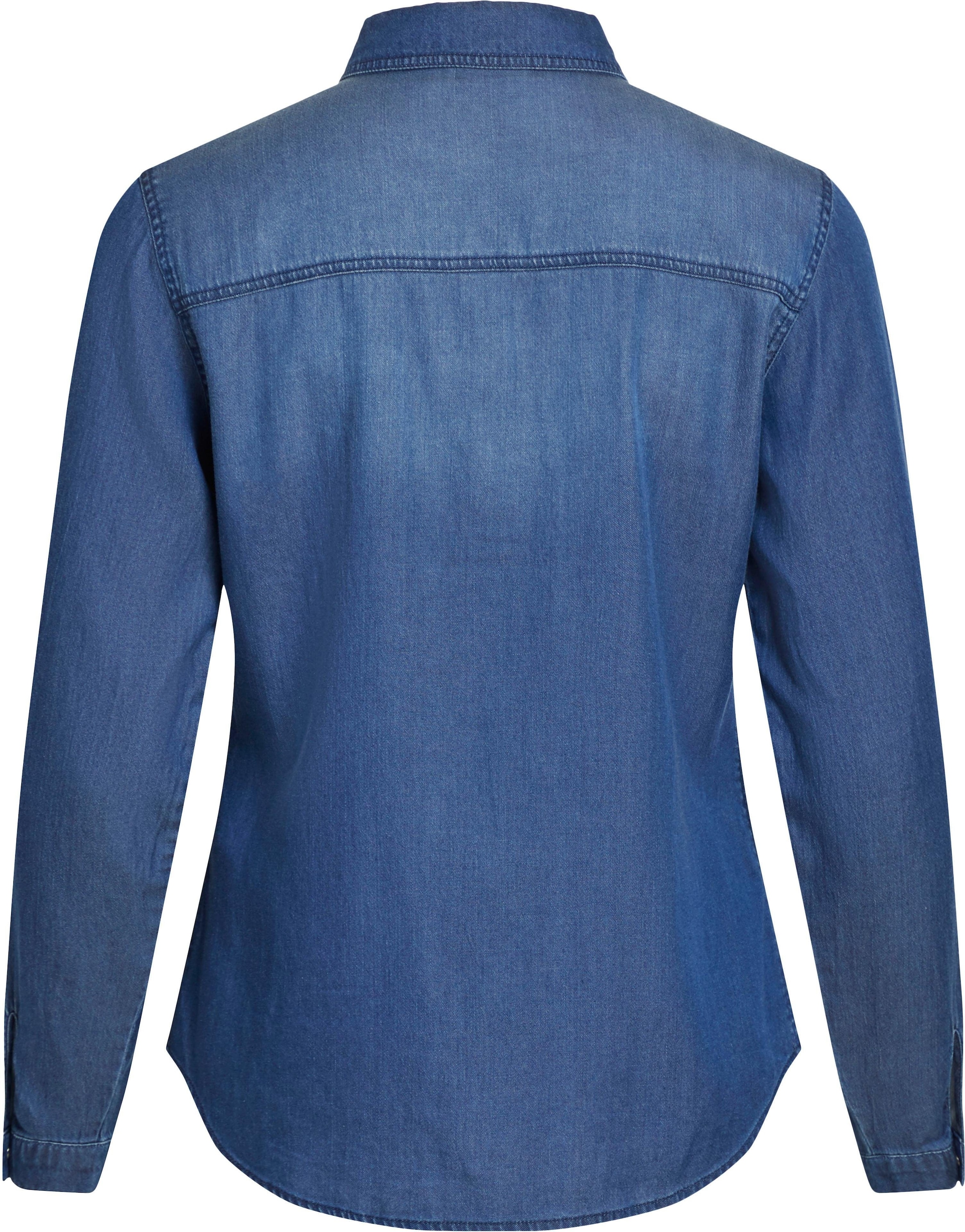 Vila Jeansbluse »VIBISTA«, in leichter Used-Waschung